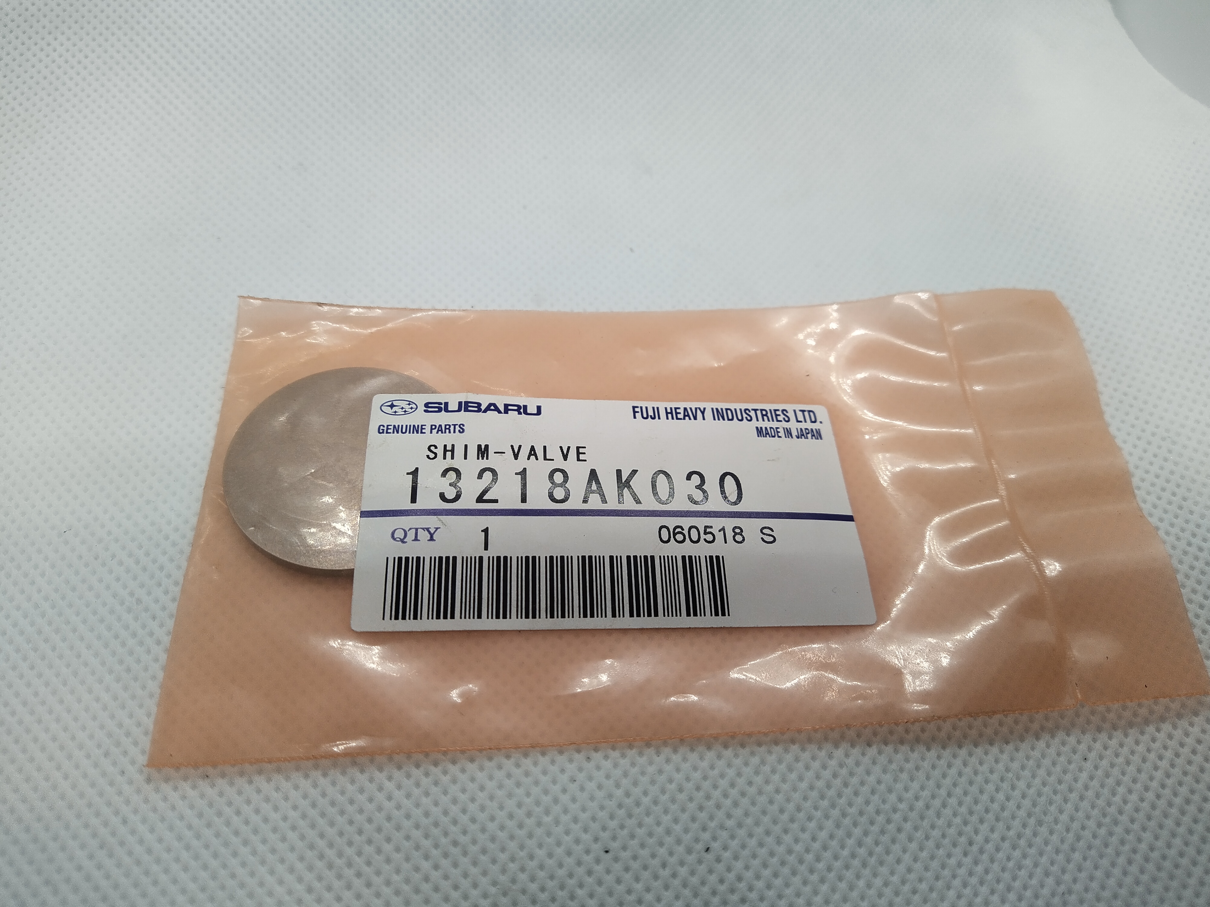 Ventileinstellplättchen SHIM-VAVLE SUBARU 204 13218AK030 Impreza / Leagcy / Forester