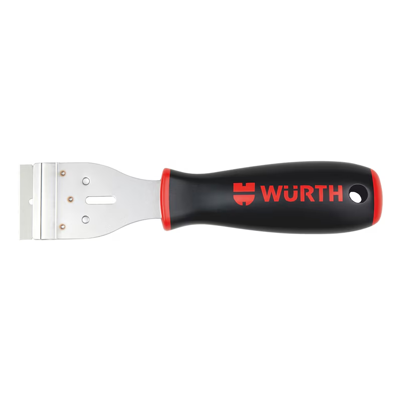 Würth Klingenschaber Edelstahl 40 mm mit 6 Klingen ergonomischer 2K-Griff