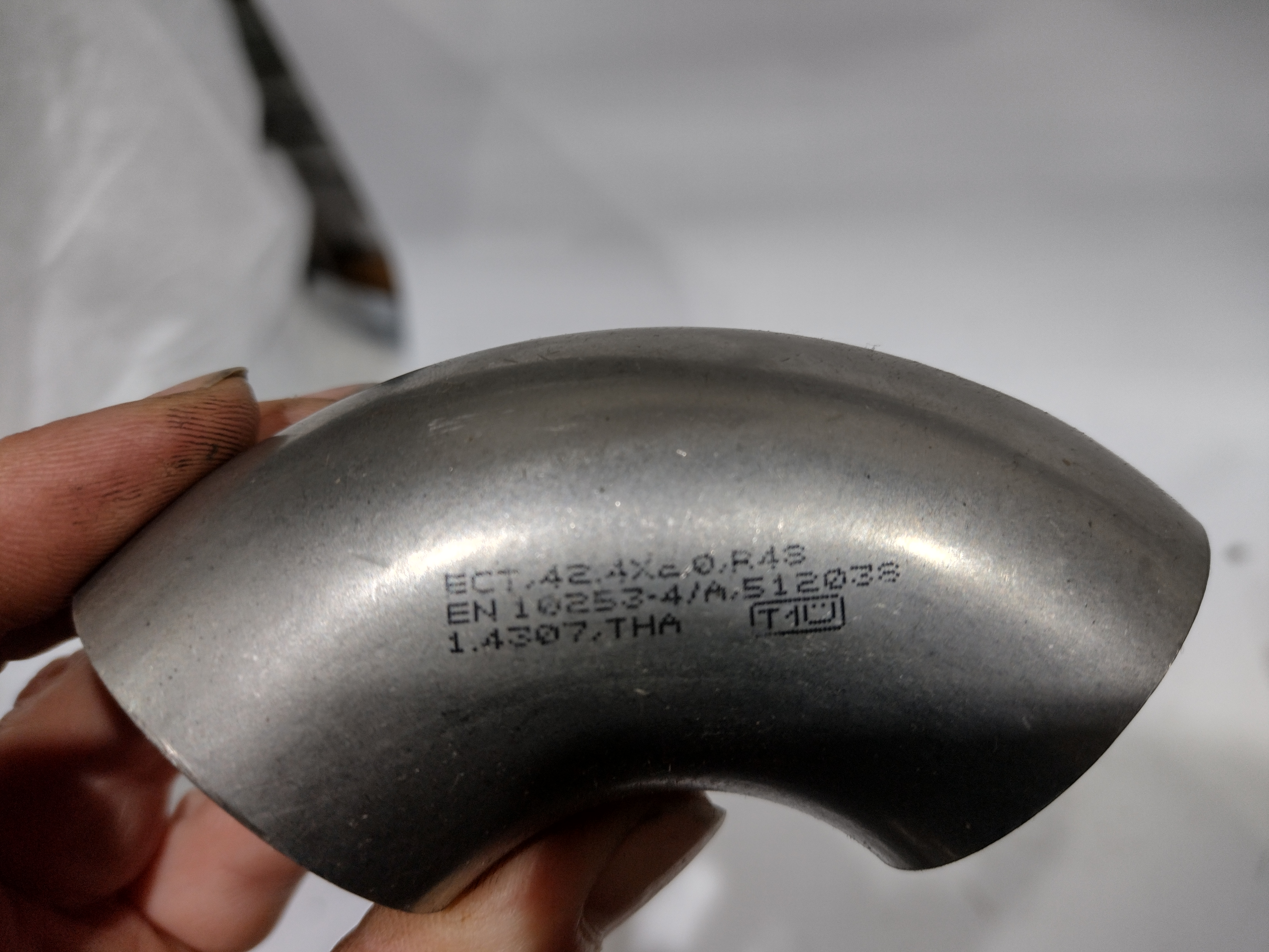 Rohrbogen 42,4x2mm Edelstahl V2A 1.4307