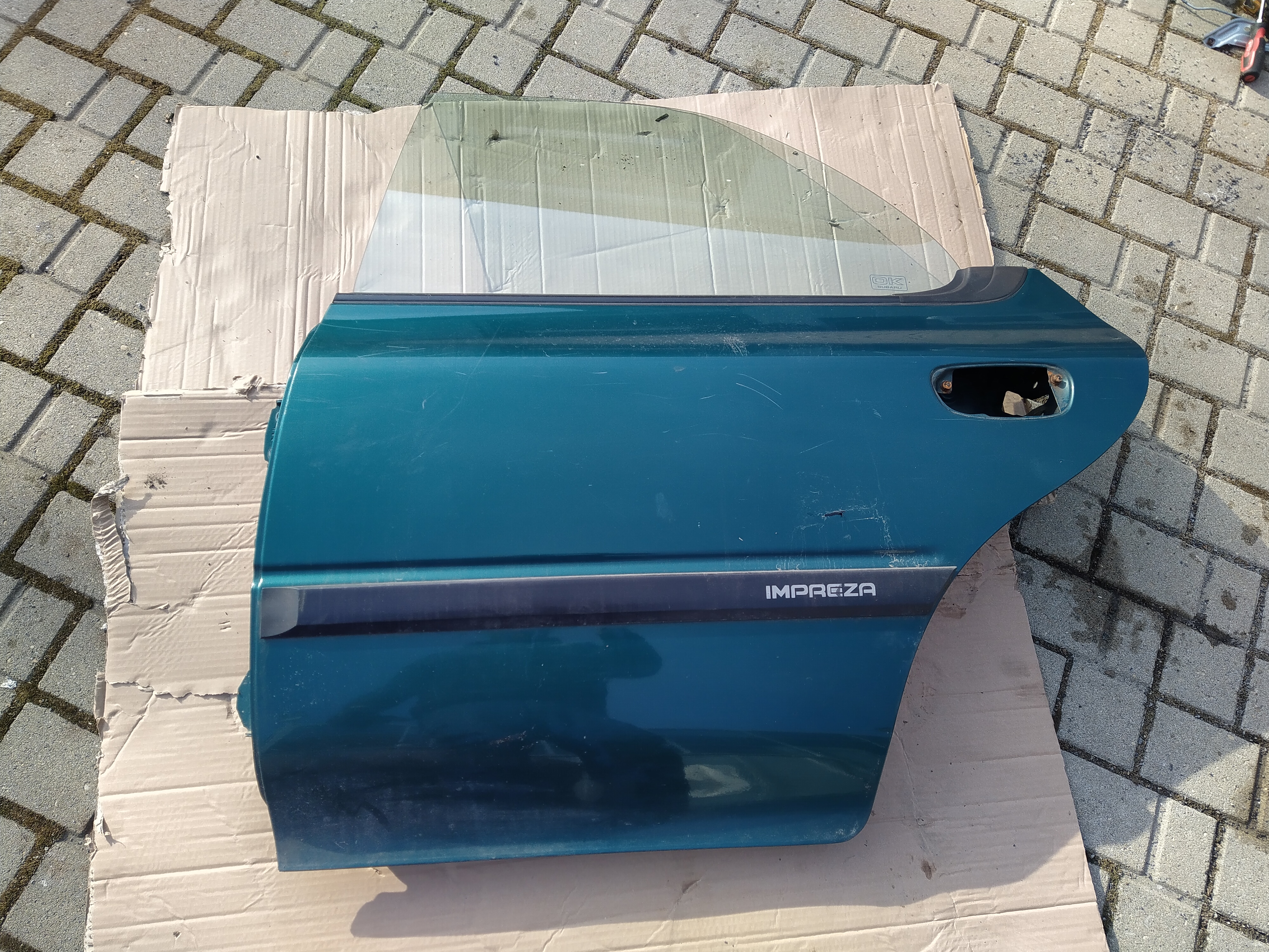 Tür Seitentür hinten links grün für Subaru Impreza GC GF 92-00