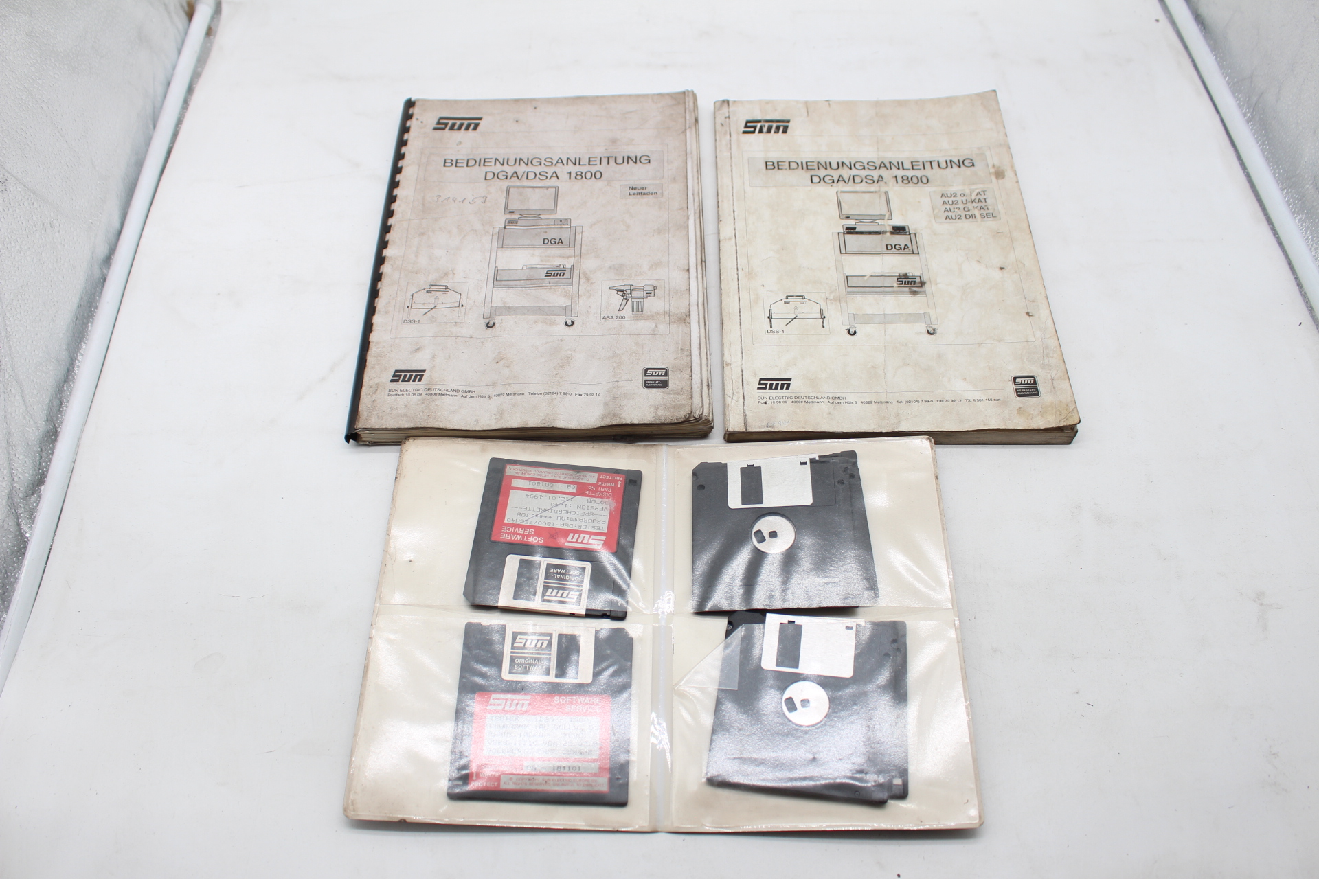 Original Bedienungsanleitung SUN DGA/DSA 1800 mit Disketten