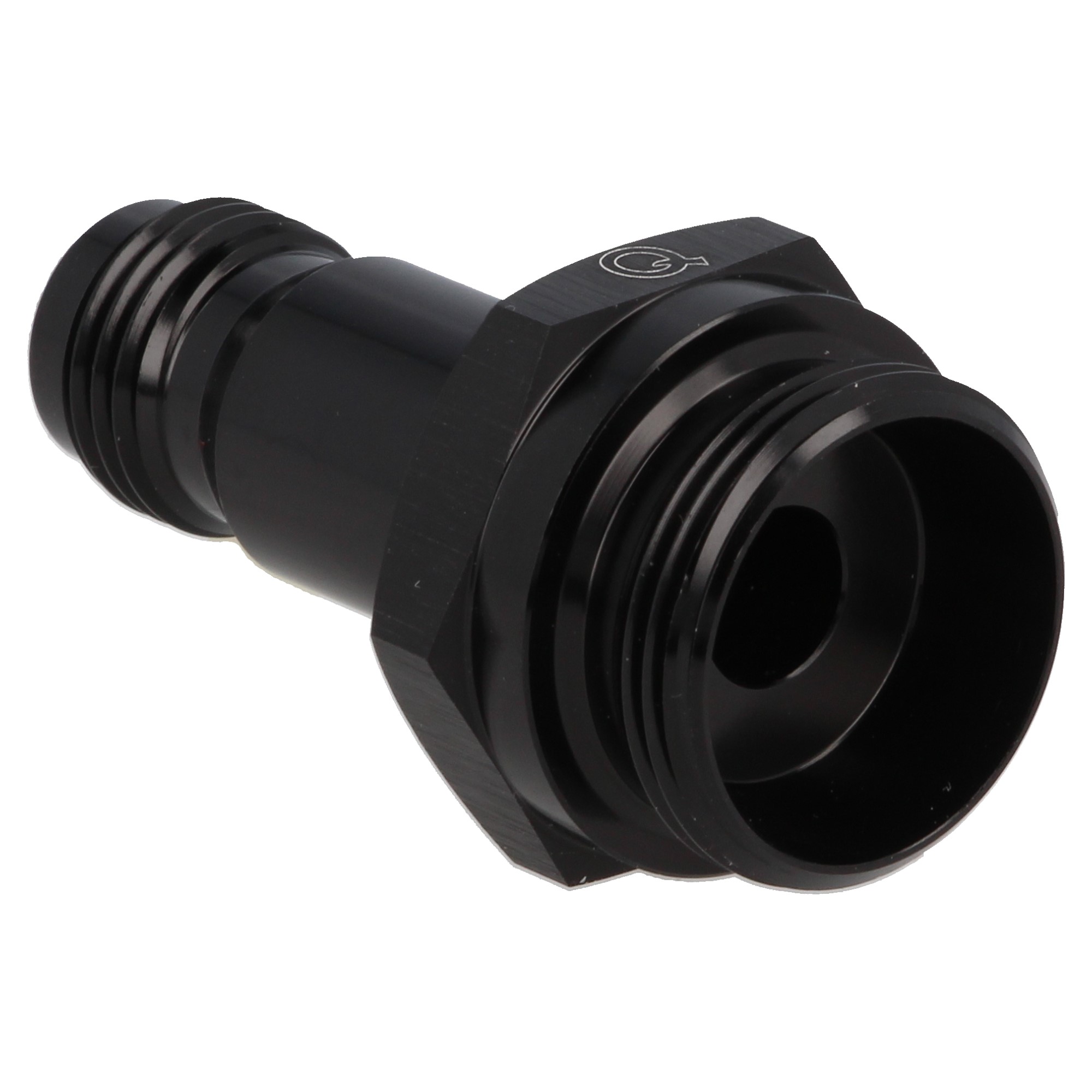 QSP Vergaser Adapter verlängerte Doppelversorgung 7/8 AN20 auf Dash 8 / AN8 schwarz
