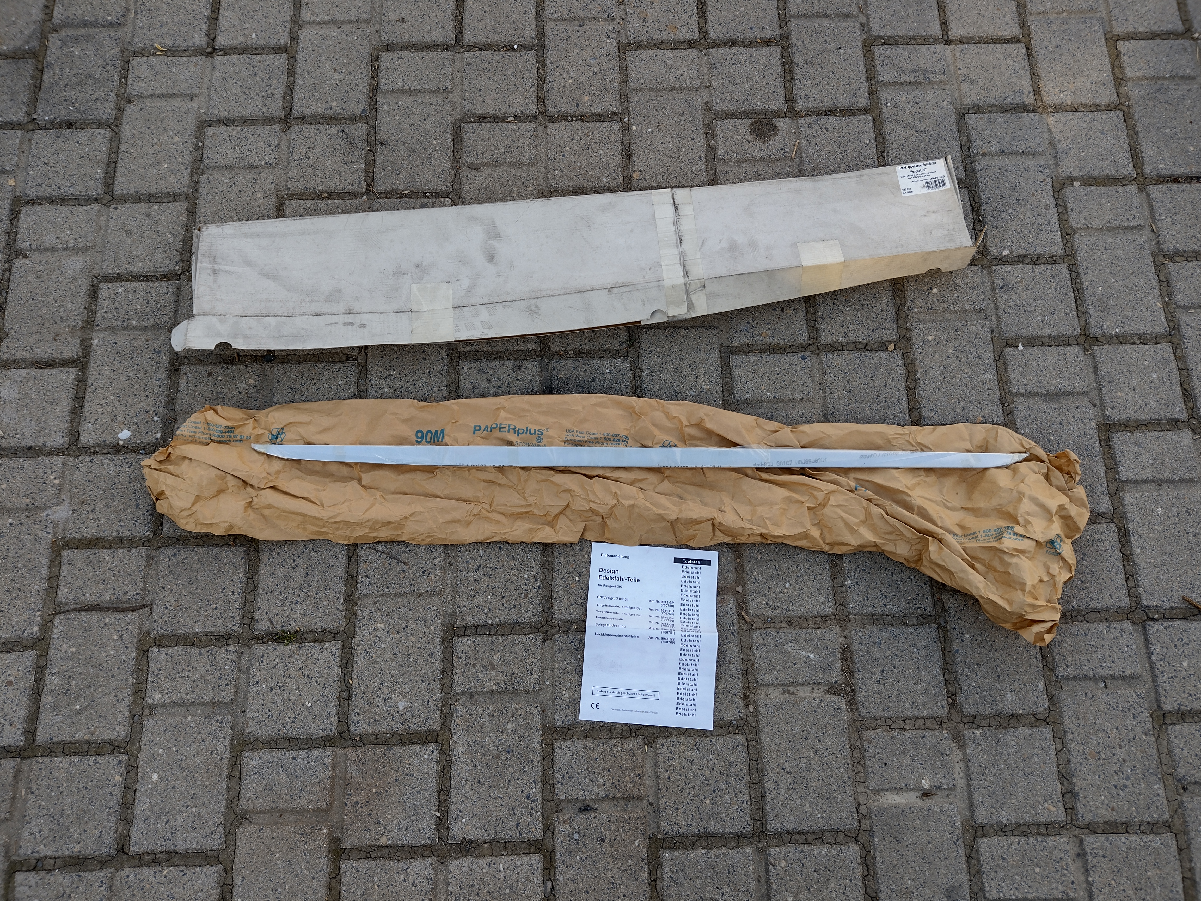 Peugeot 207 Edelstahl Heckklappenabschlussleiste 9941GS NEU NOS NEW OEM