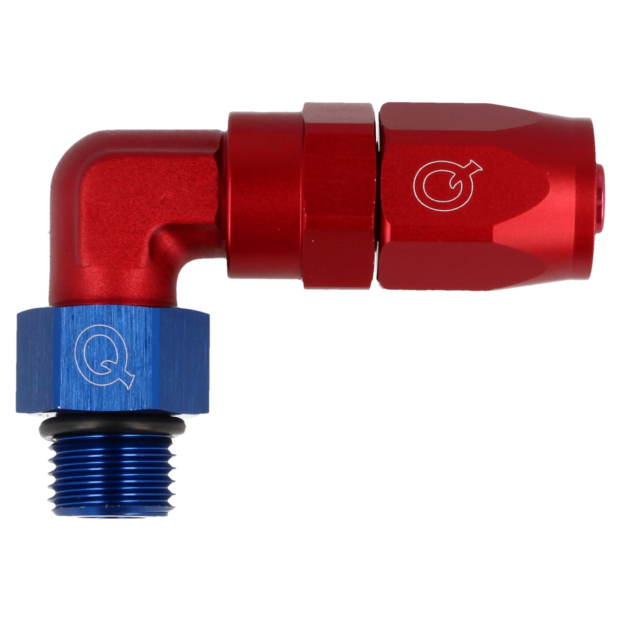 QSP Fitting 90° (AN8 Dash 8) - O-ring (AN8 Dash 8)