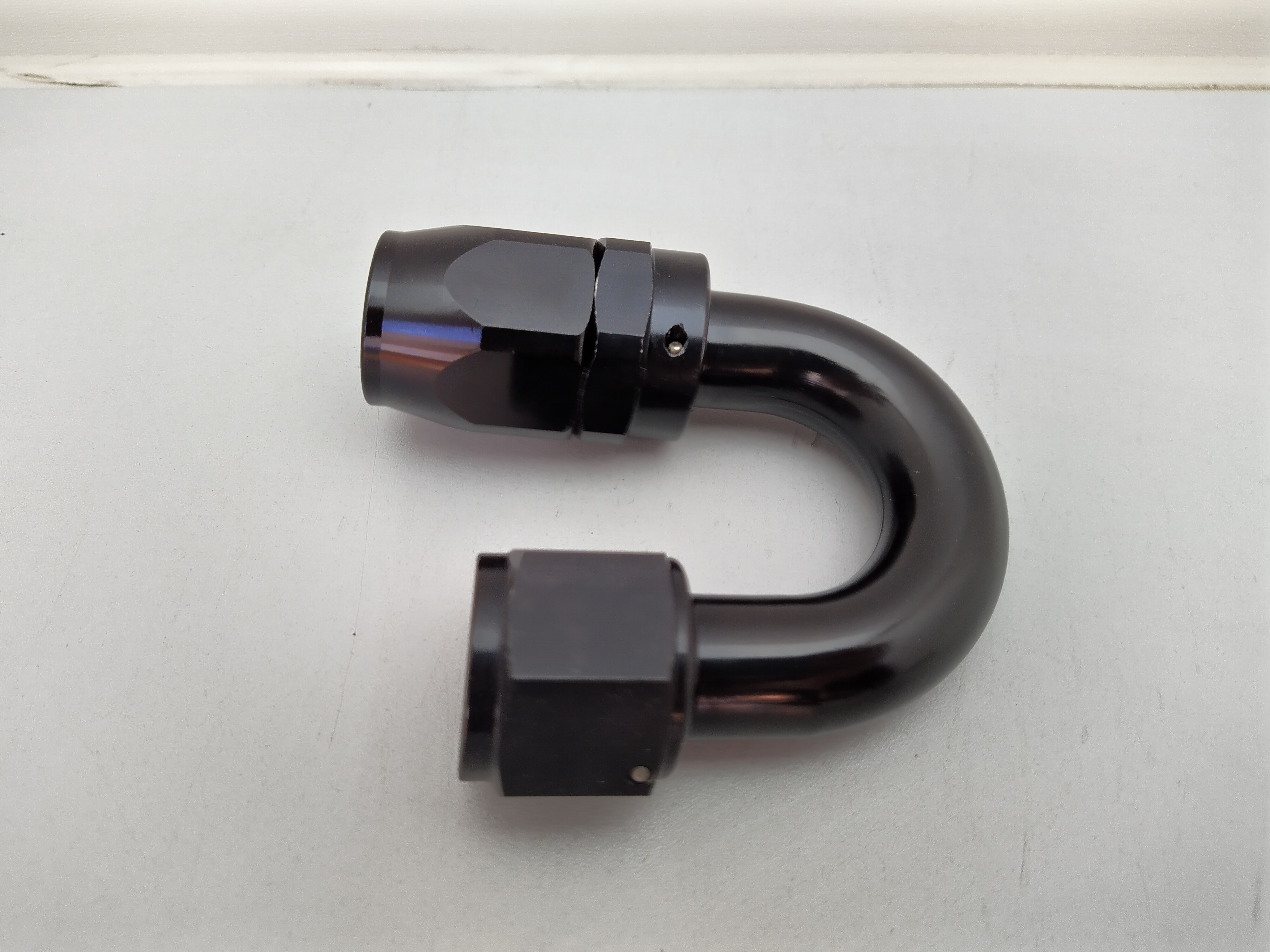 Alu-Fitting schwarz AN12 Dash12 Dash 12 180°