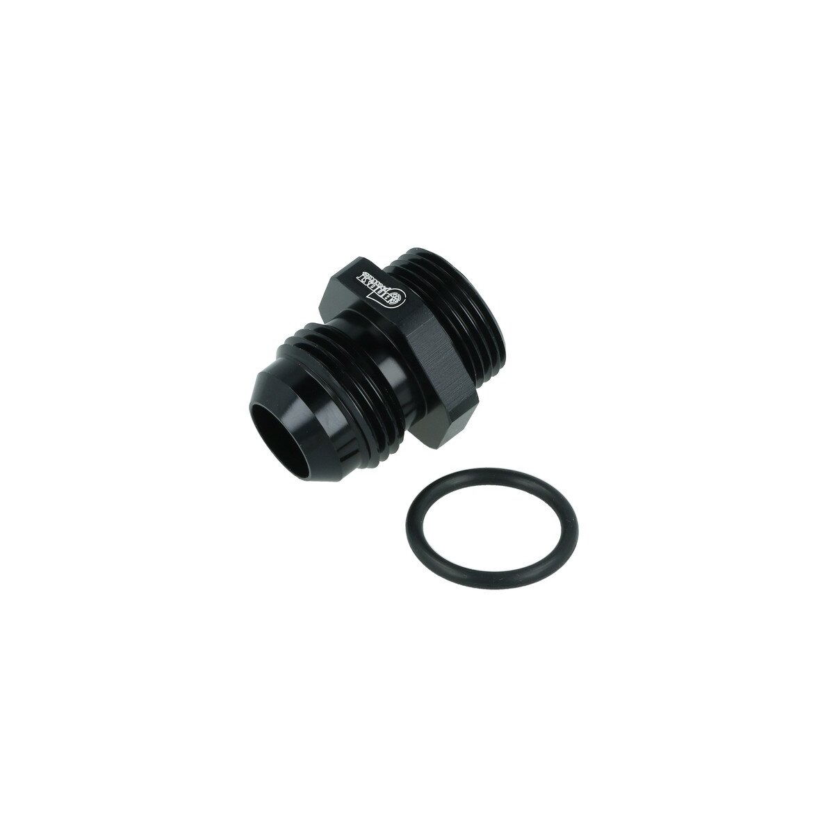 High Flow Gewindeadapter Dash 10 männlich zu M22x1,5 männlich mit O-Ring - schwarz matt