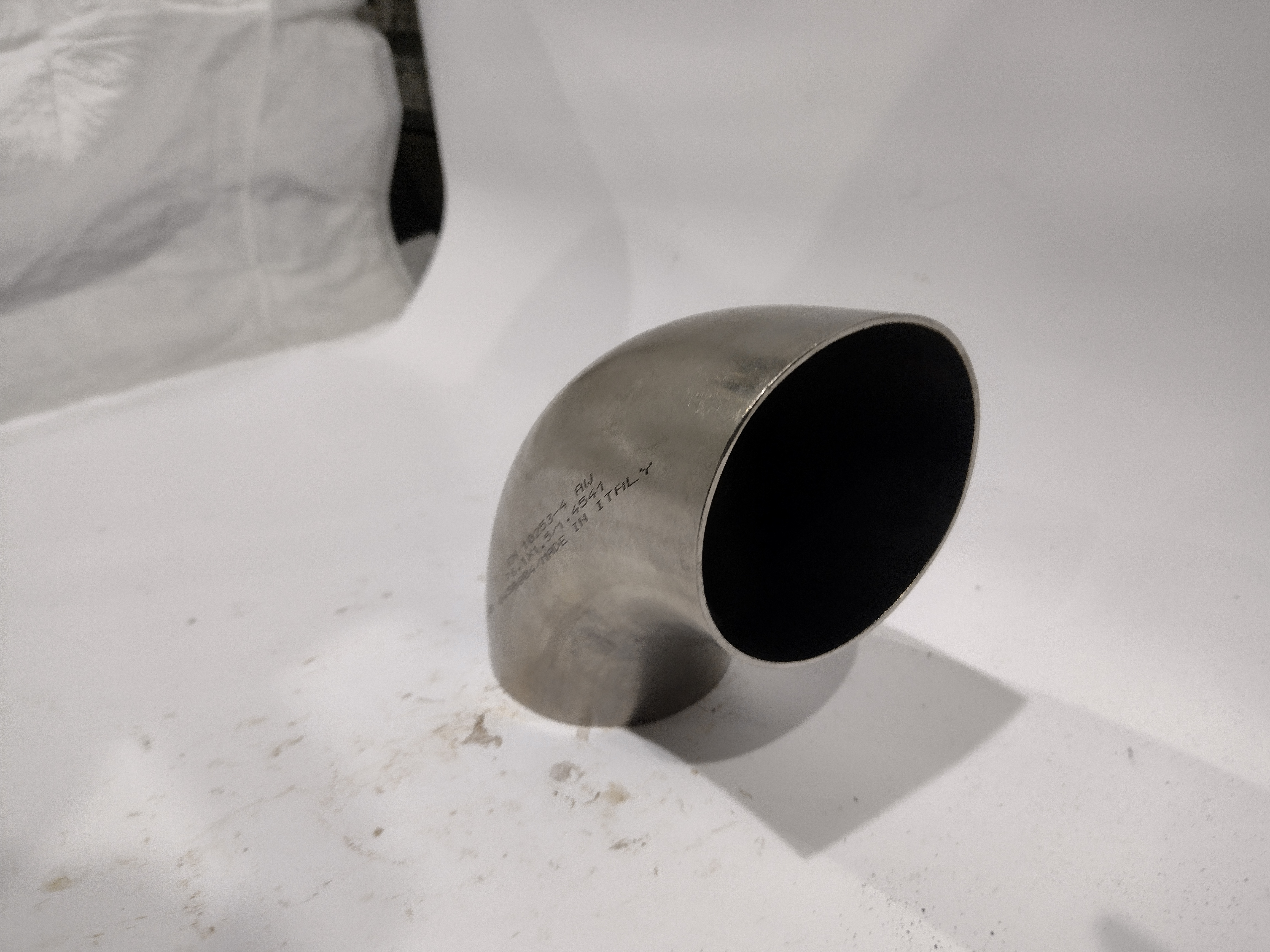 76,1x1,5mm 3 Zoll 90 Grad Bogen Rohrbogen Edelstahl V2A Dünnwandig
