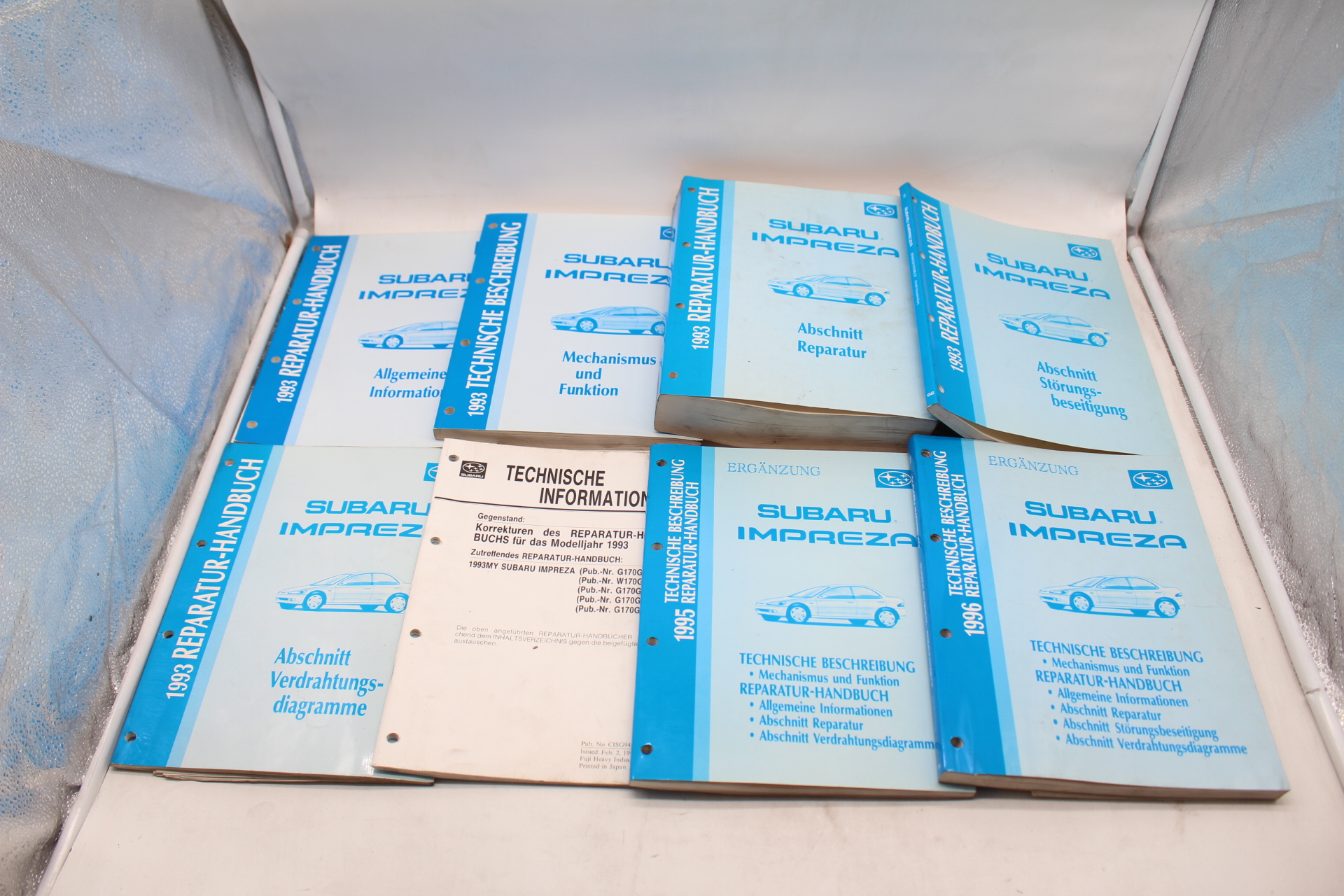 Original Reparatur- & Werkstatthandbücher für Subaru Impreza 1993–1996 GC GF