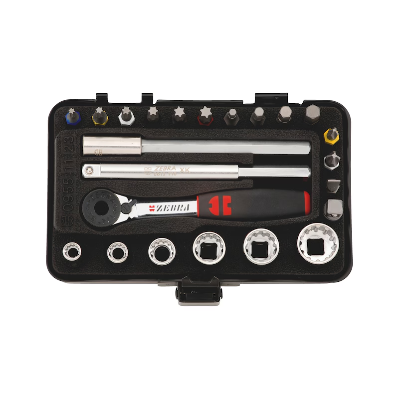 Würth Multi Steckschlüsselsatz 1/4 Zoll 23 teilig Metallkassette Profi