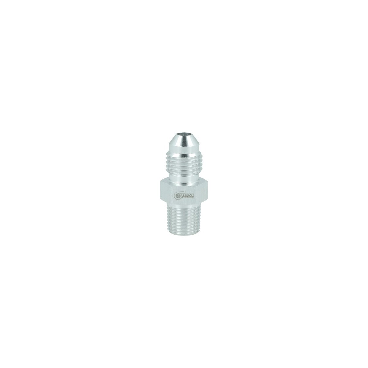Gewindeadapter Dash 4 männlich zu NPT 1/8" männlich - silber matt
