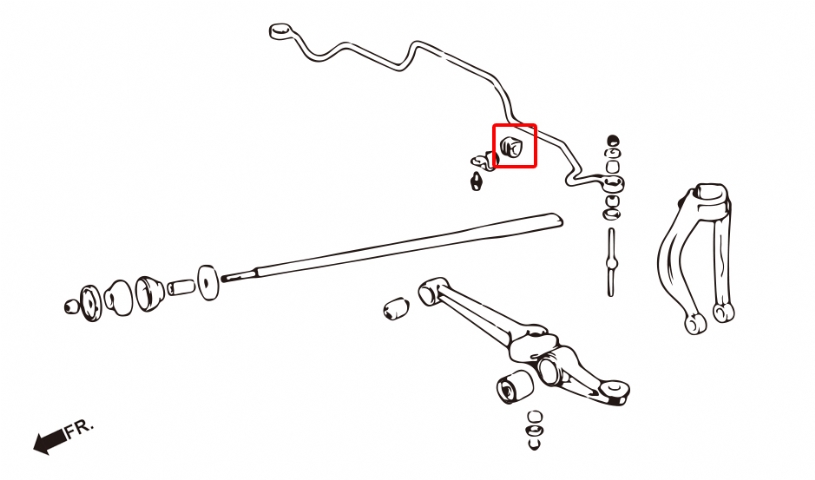 Hardrace Stabilisatorbuchse vorne für Honda Civic 5. EG, EH, EJ1/2