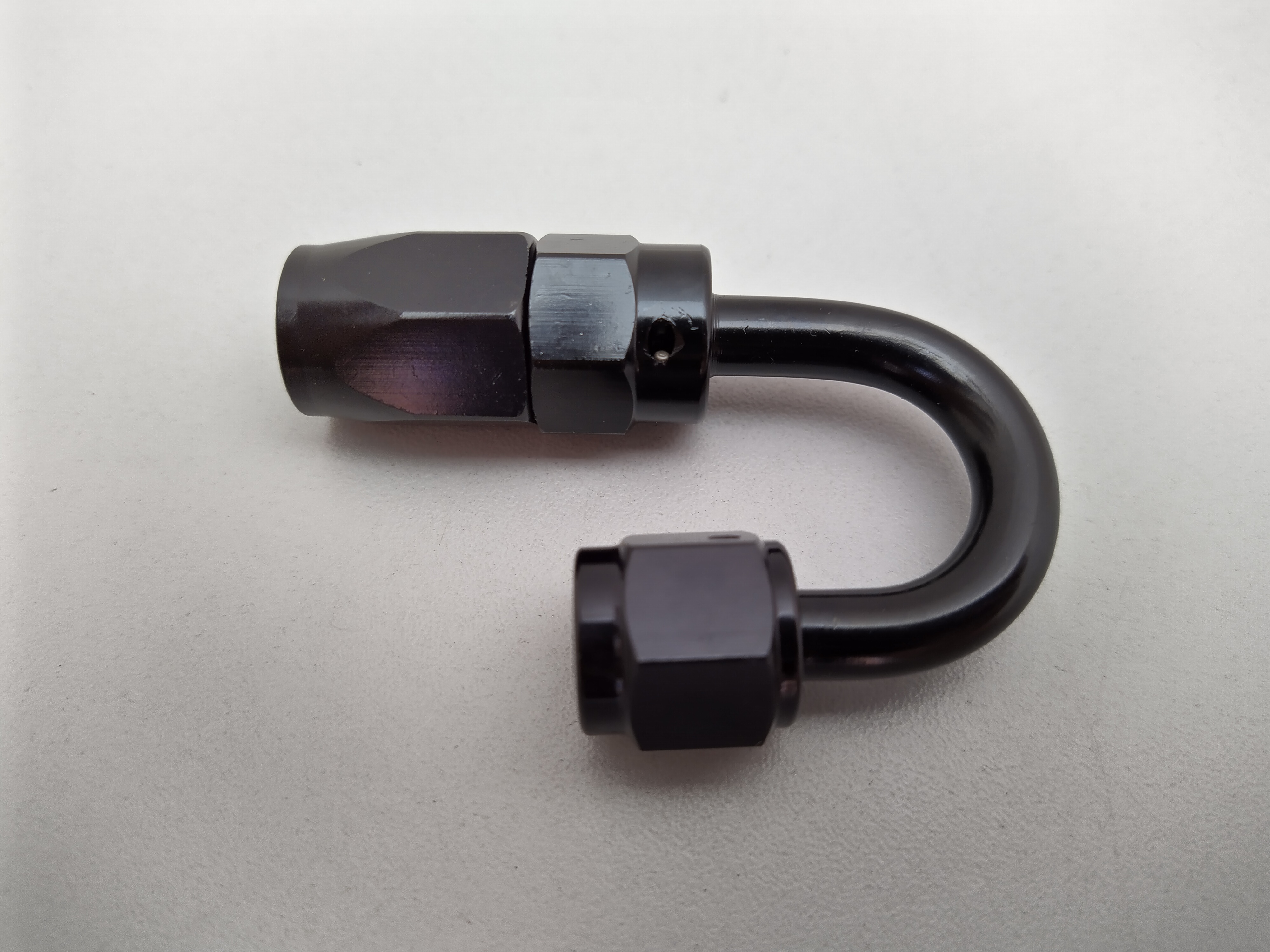 Alu-Fitting schwarz AN4 Dash 4 180°