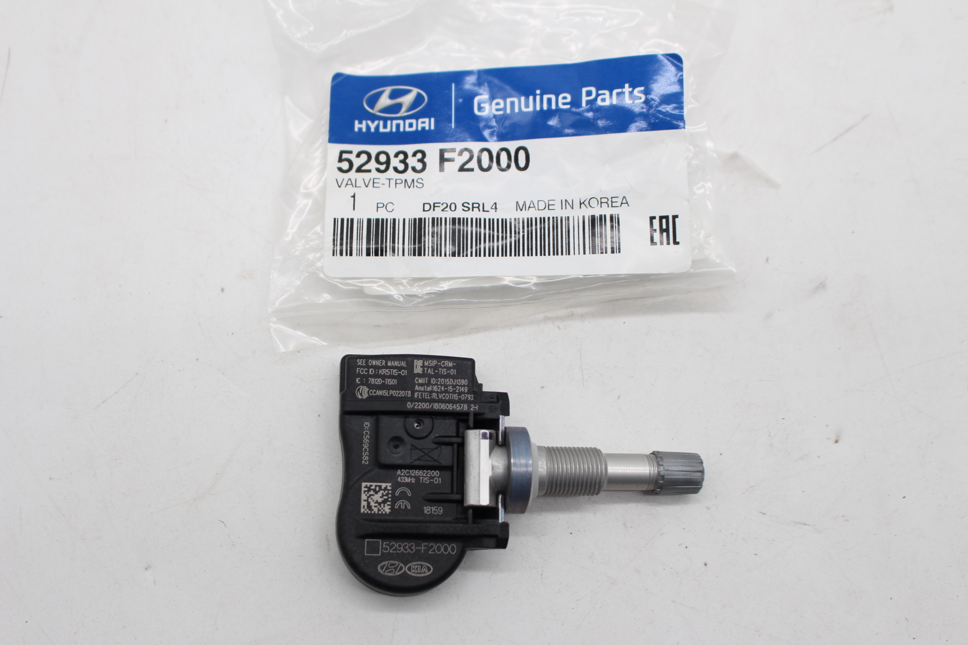 Hyundai TPMS Sensor 52933-F2000 Reifendrucksensor RDKS Kona Elantra i30
