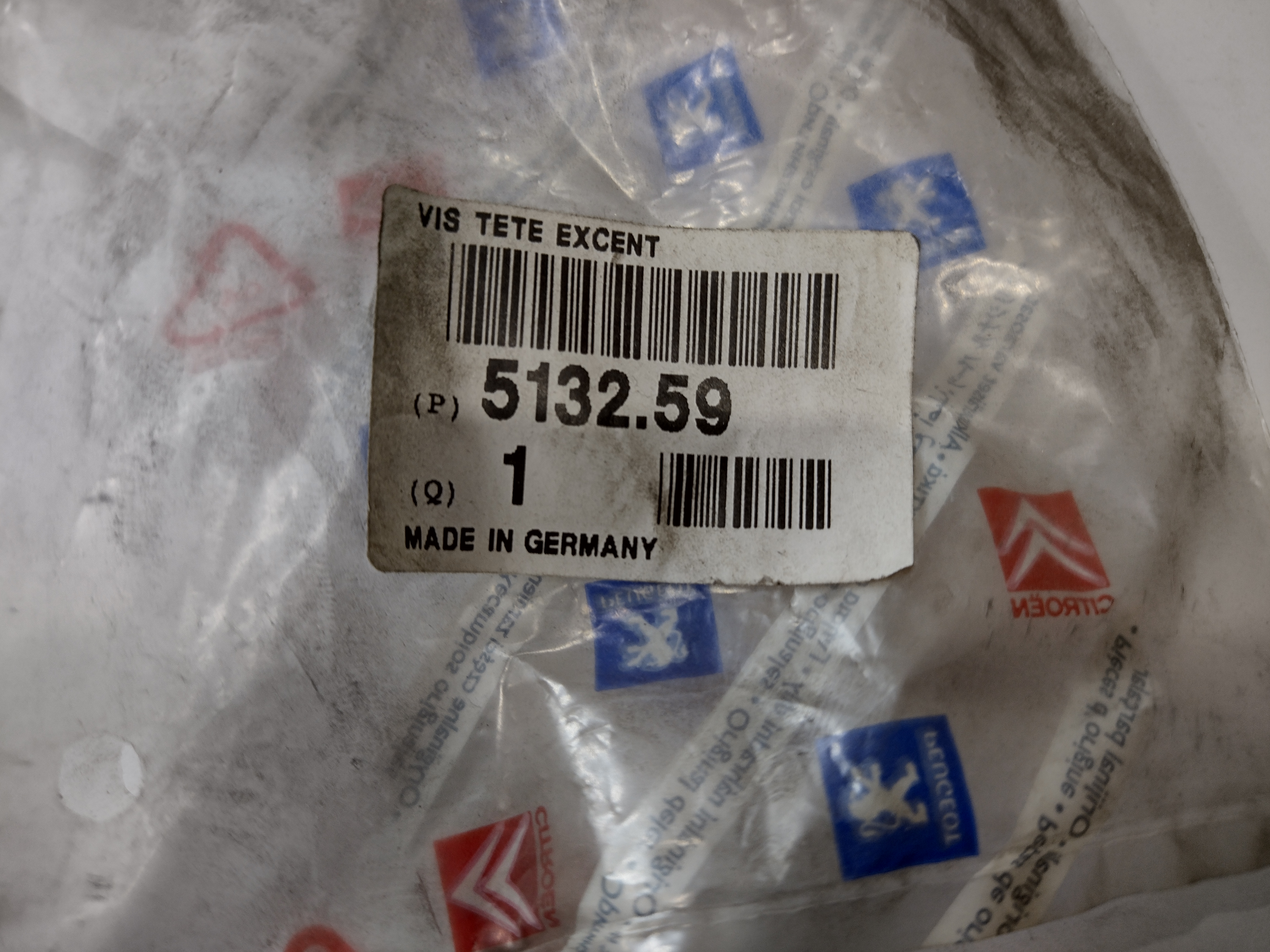 Peugeot SCHRAUBE 513259 NEU NOS NEW