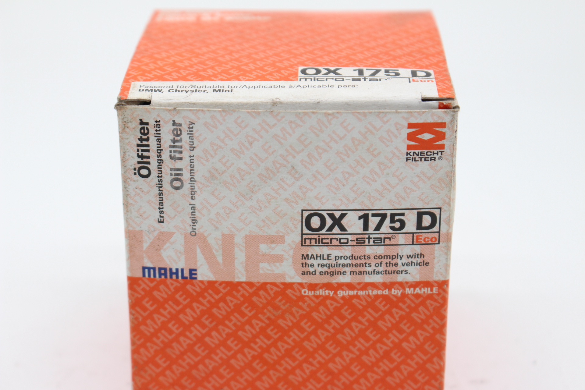 MAHLE OX175D – Ölfilter für MINI R51 R52 R53 Cooper S