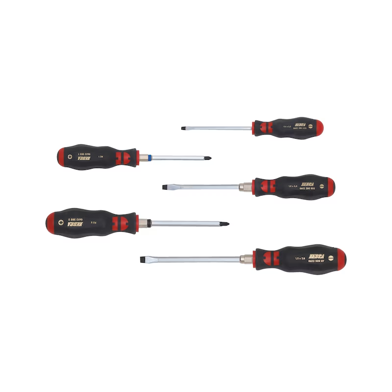 Würth Schraubendreher Satz 3K Holzhandwerk 5 teilig Schlitz PZ Profi