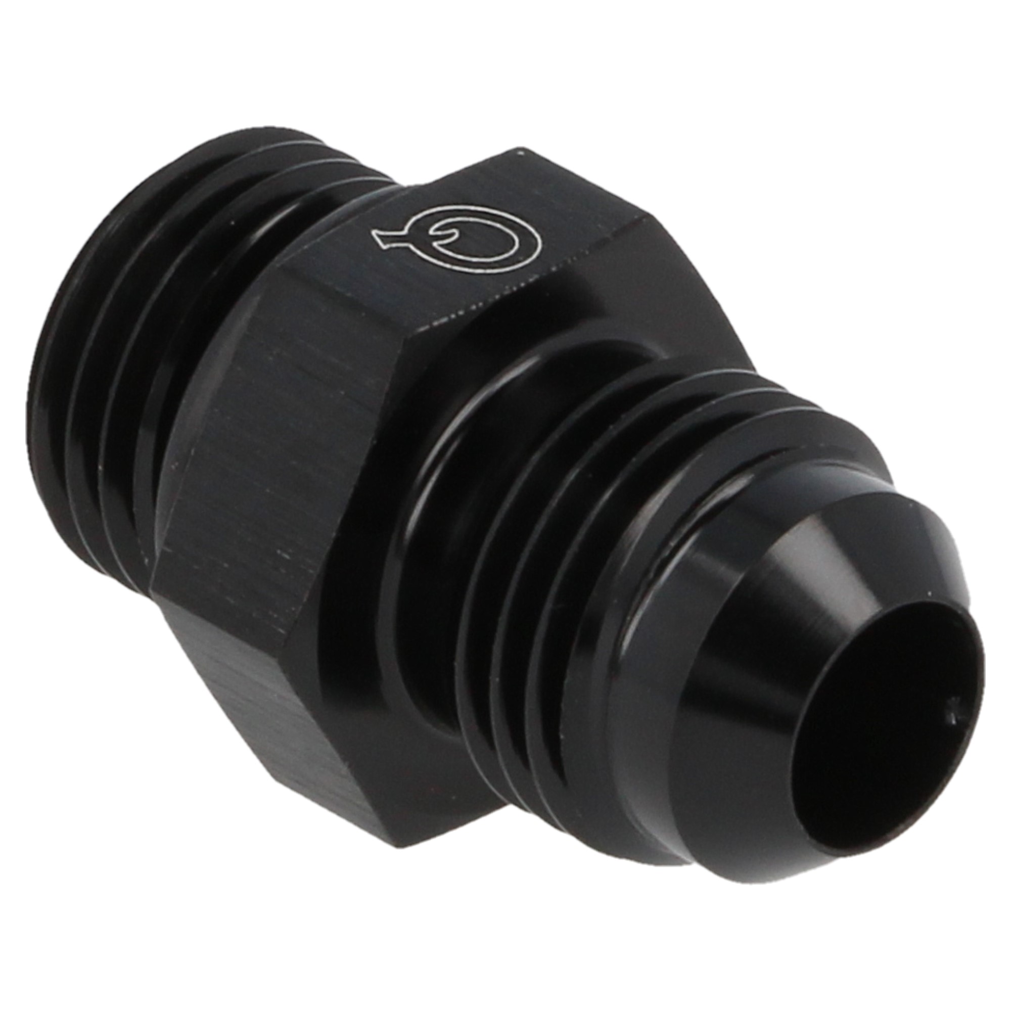 QSP Aluminium O-ring Adapter männlich AN12 Dash 12 schwarz
