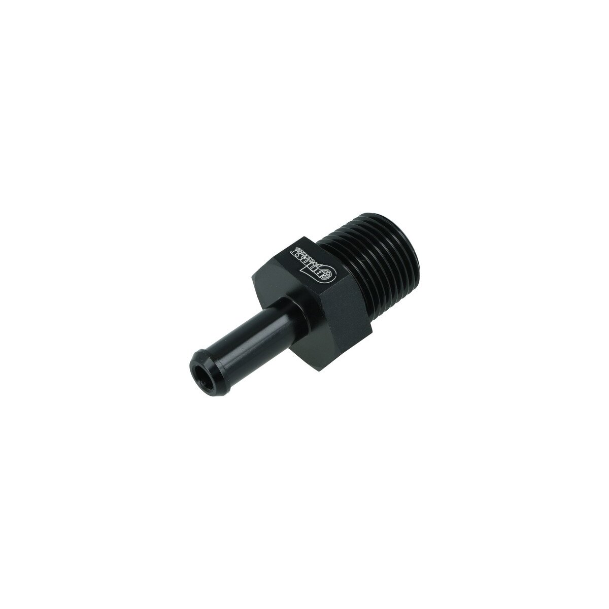 Einschrauber NPT 3/8" männlich zu Schlauchanschluss 8mm (5/16") - schwarz matt