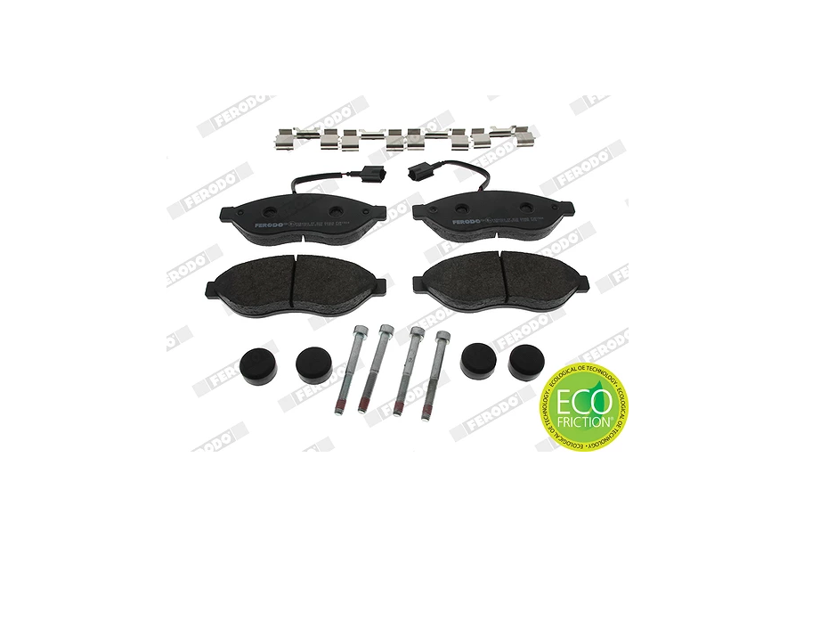FERODO FVR1924 Bremsbeläge vorne Brembo mit Zubehör Warnkontakt Ducato Jumper Boxer