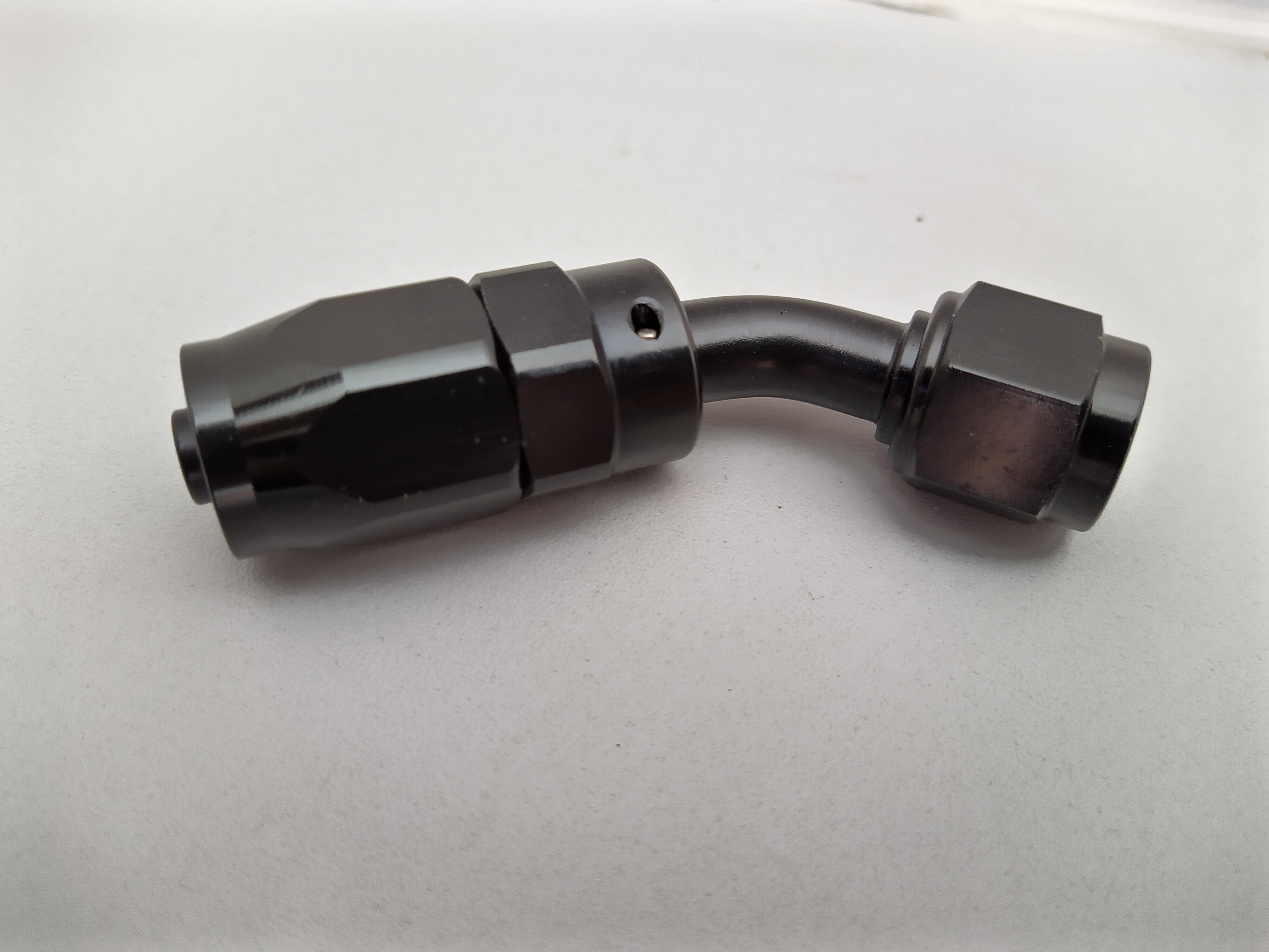 Alu-Fitting schwarz AN6 Dash 6 45°