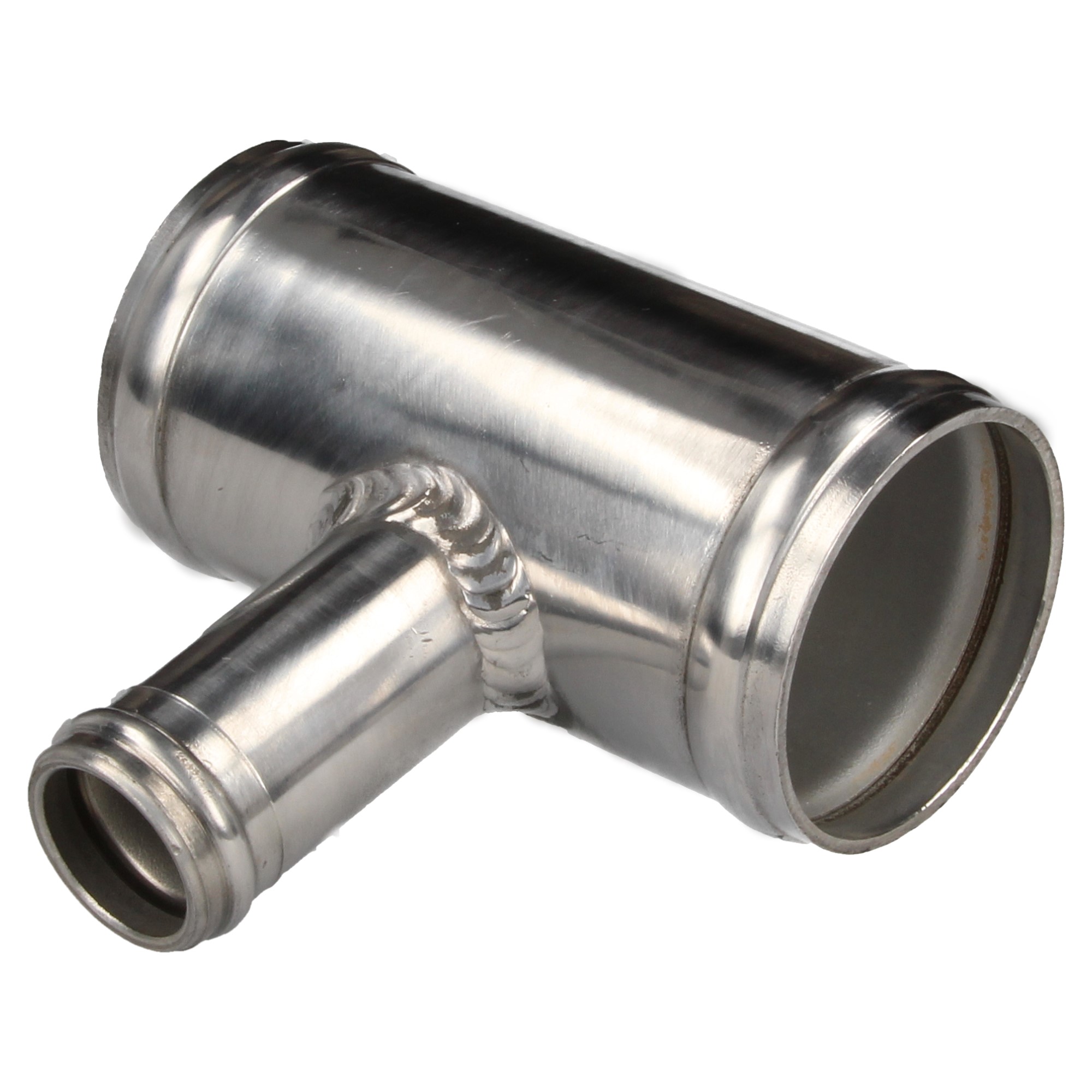 QSP Aluminium T-Stück Schlauchverbinder Ø35mm (1.38") Silber Ladeluft Turbo Intercooler