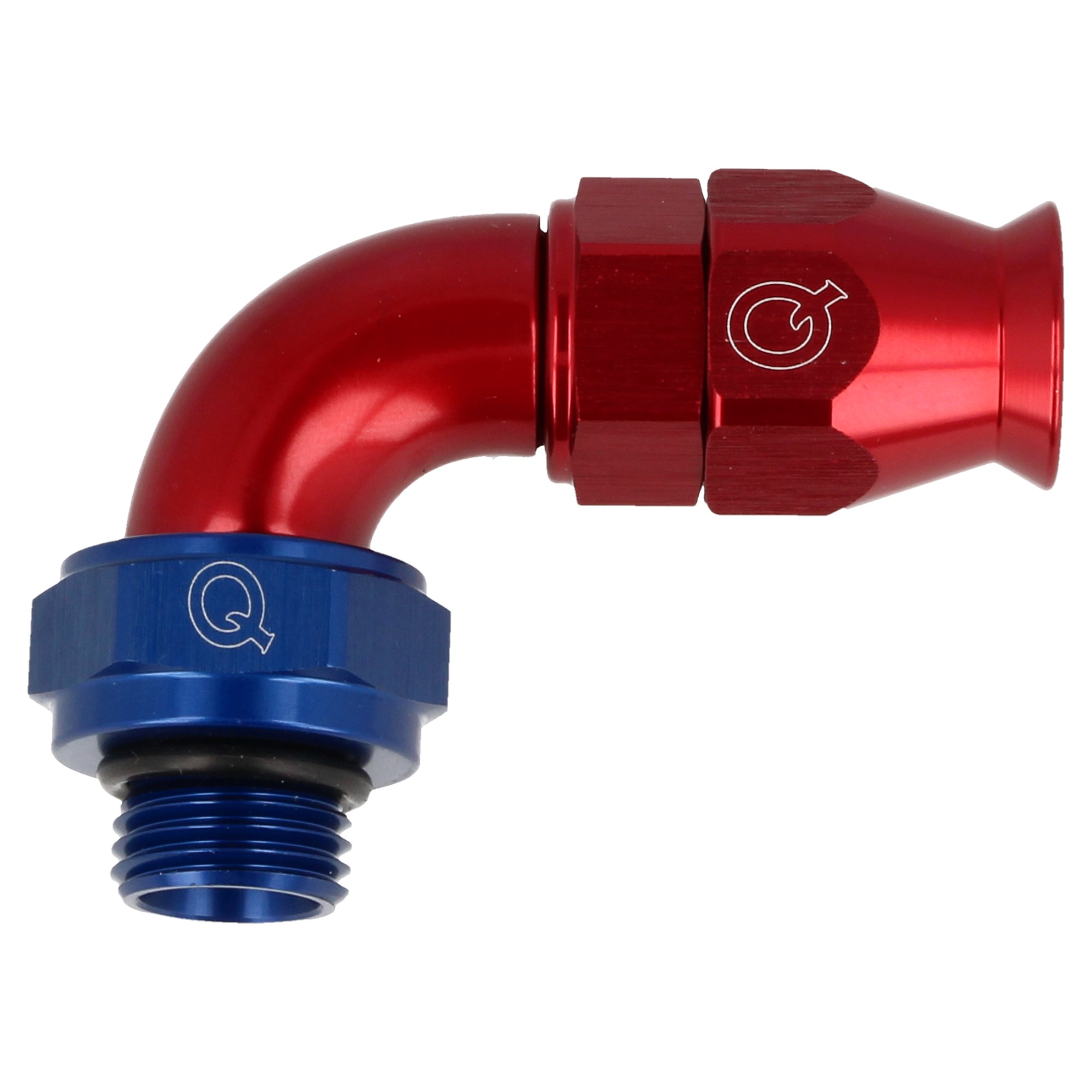 QSP Fitting PTFE 90° (AN6 Dash 6) - O-ring (AN6 Dash 6)