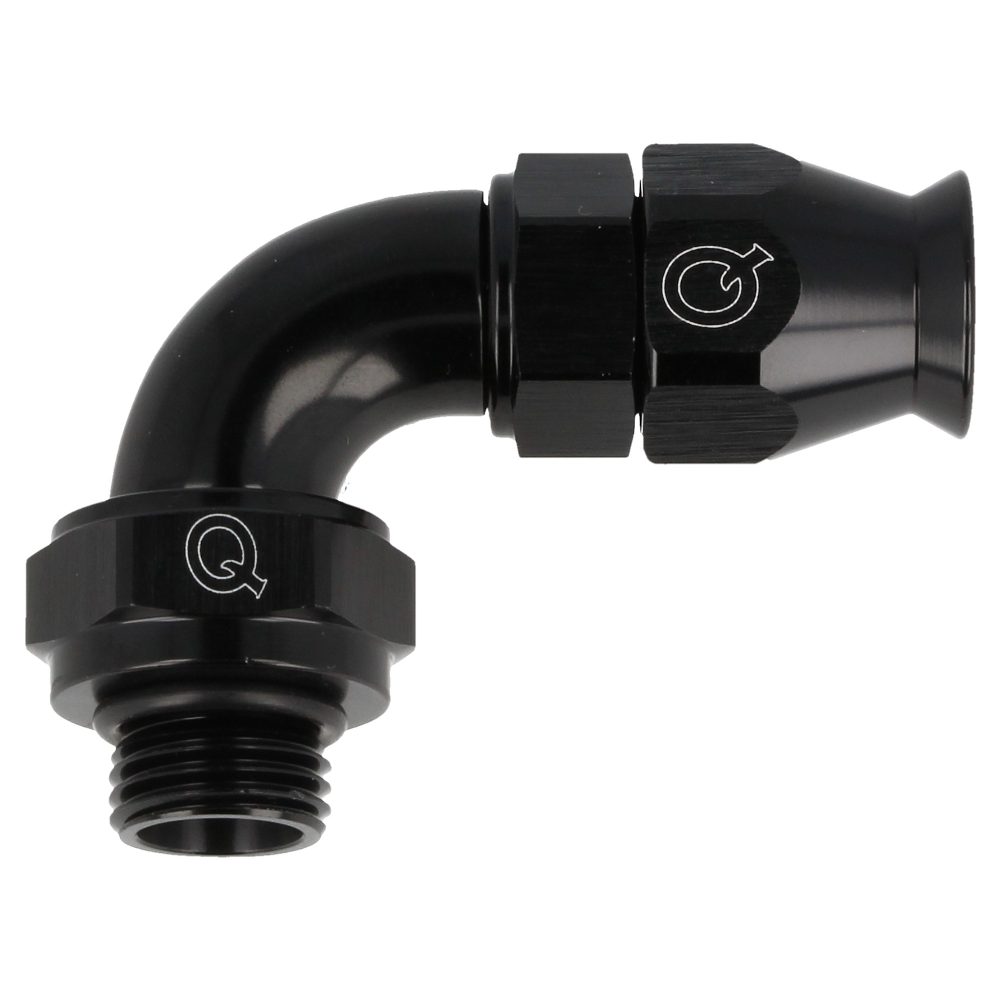 QSP Fitting PTFE 90° (AN8 Dash 8) - O-ring (AN8 Dash 8)