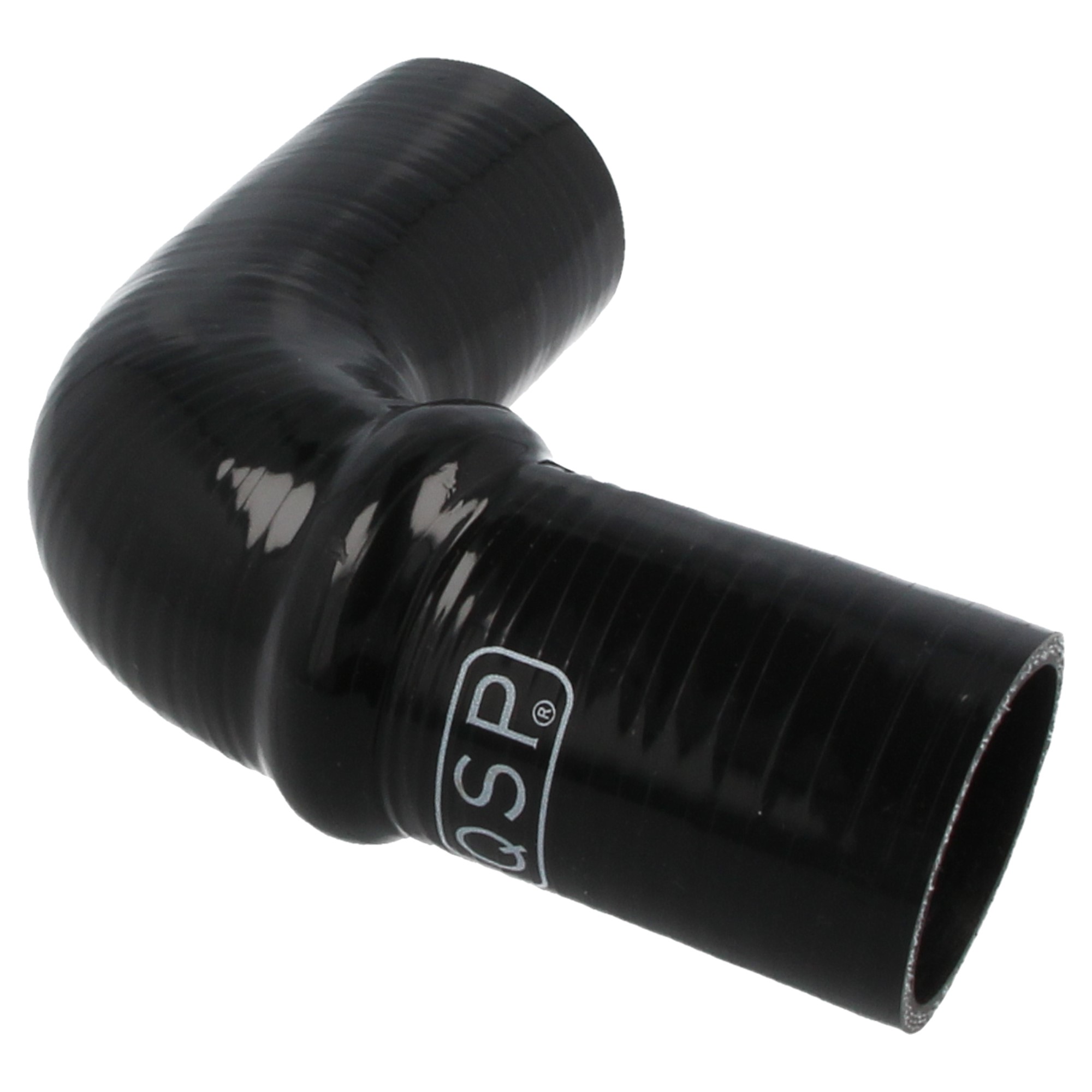 QSP Silikon Wulstverbinder - 90° Bogen - 54mm - Schwarz