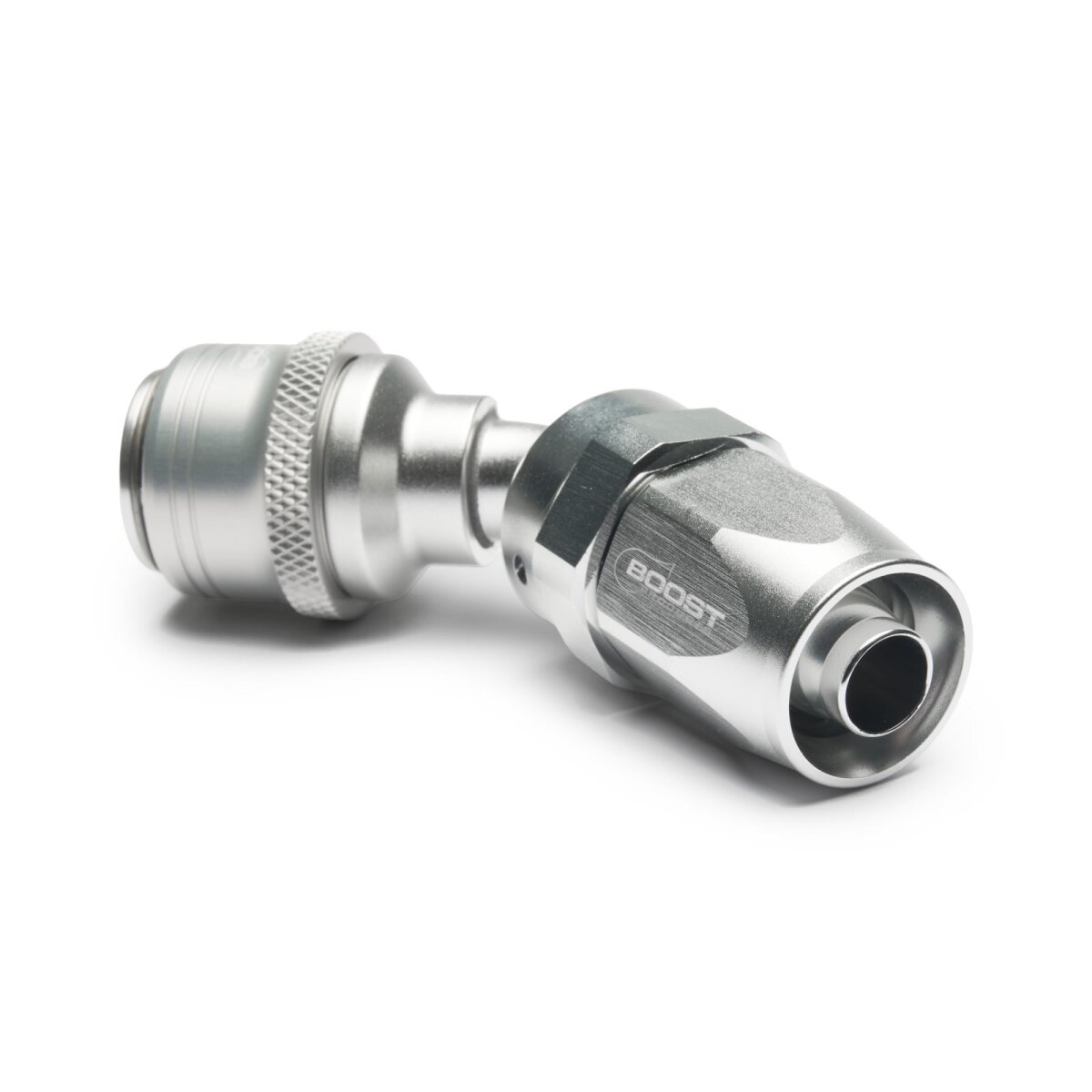 Quick Click Schlauchanschluss Fitting weiblich Dash 8 / -08 AN - 45° - silber matt