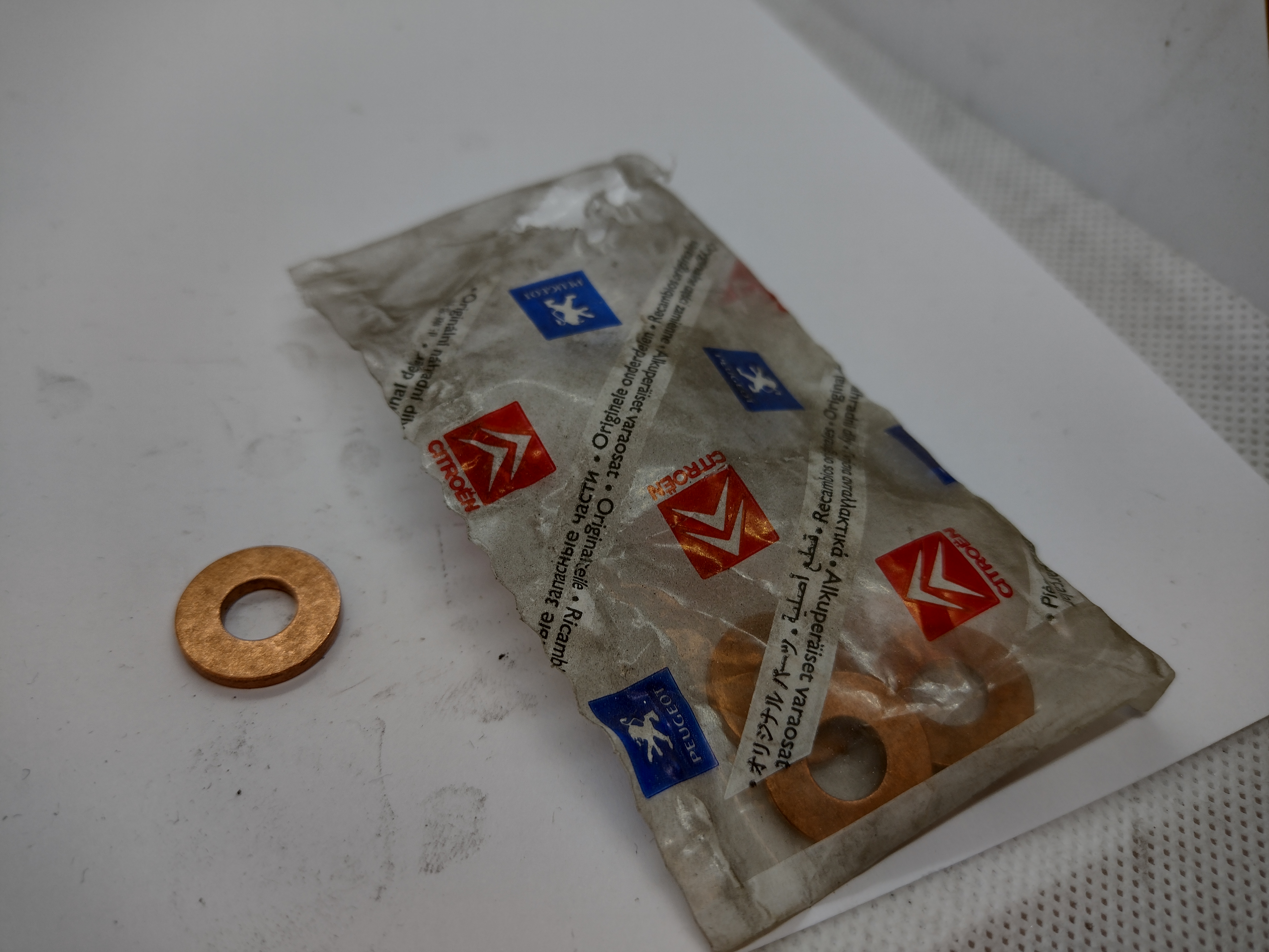 Peugeot / Citroen Dichtring Einspritzdüse 198155 NEU NOS NEW OEM