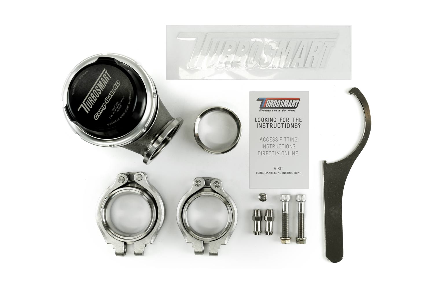 Turbosmart WG40 Comp-Gate40 14psi Schwarz Wastegate TS-0505-1010