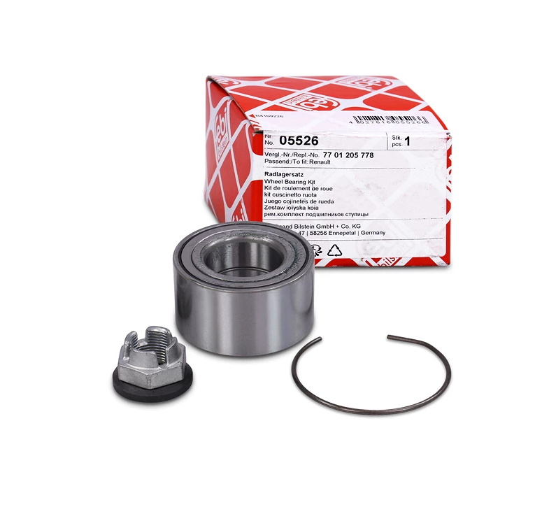FEBI BILSTEIN 05526 Radlagersatz vorne 35x65x35 inkl. Sicherungsring + Kronenmutter