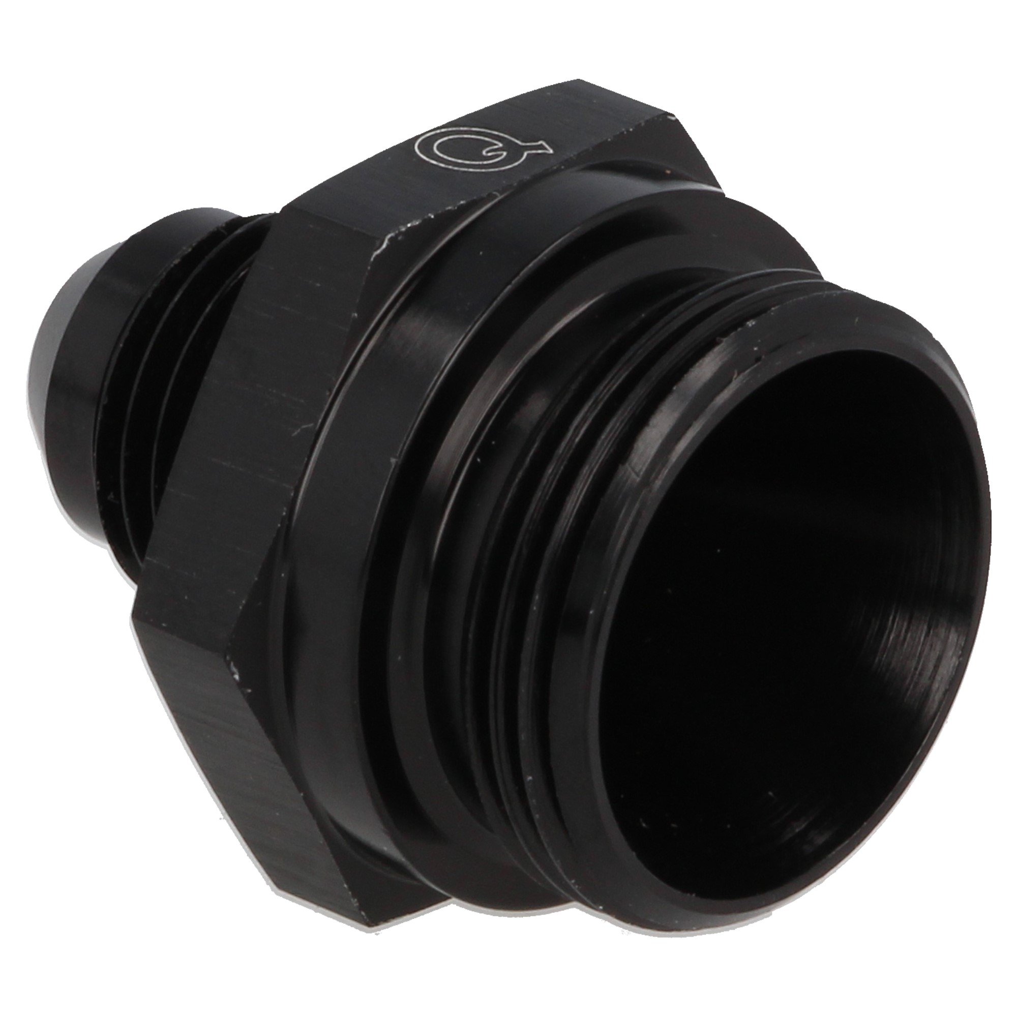 QSP Vergaser Adapter kurze Doppelversorgung 7/8 AN20 auf Dash 8 / AN8 schwarz