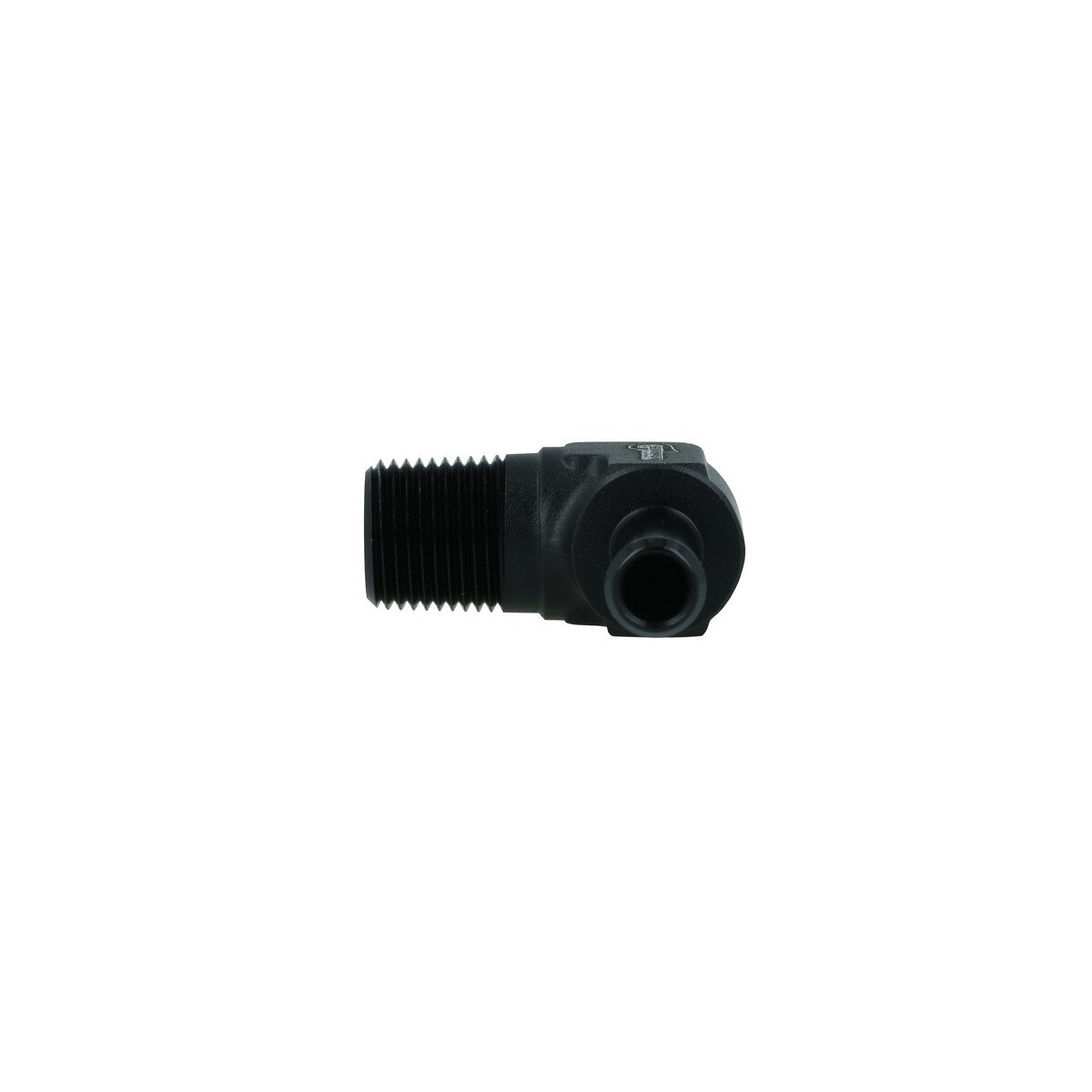 Einschrauber 90° NPT 3/8" männlich zu Schlauchanschluss 10mm (3/8") - schwarz matt