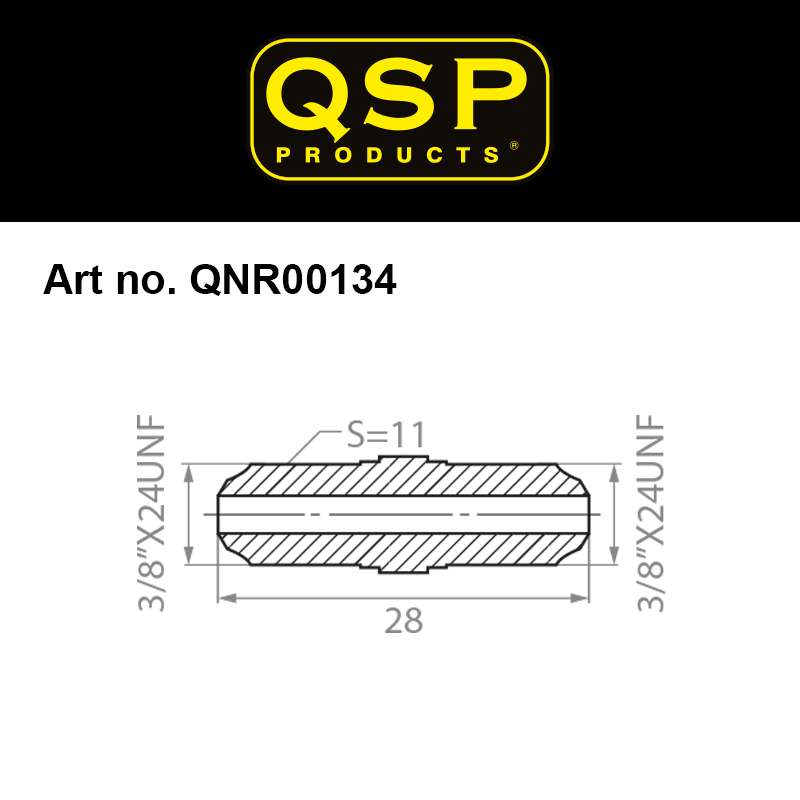 QSP Verbinder für Bremse Messing 3/8 UNF konvex Male