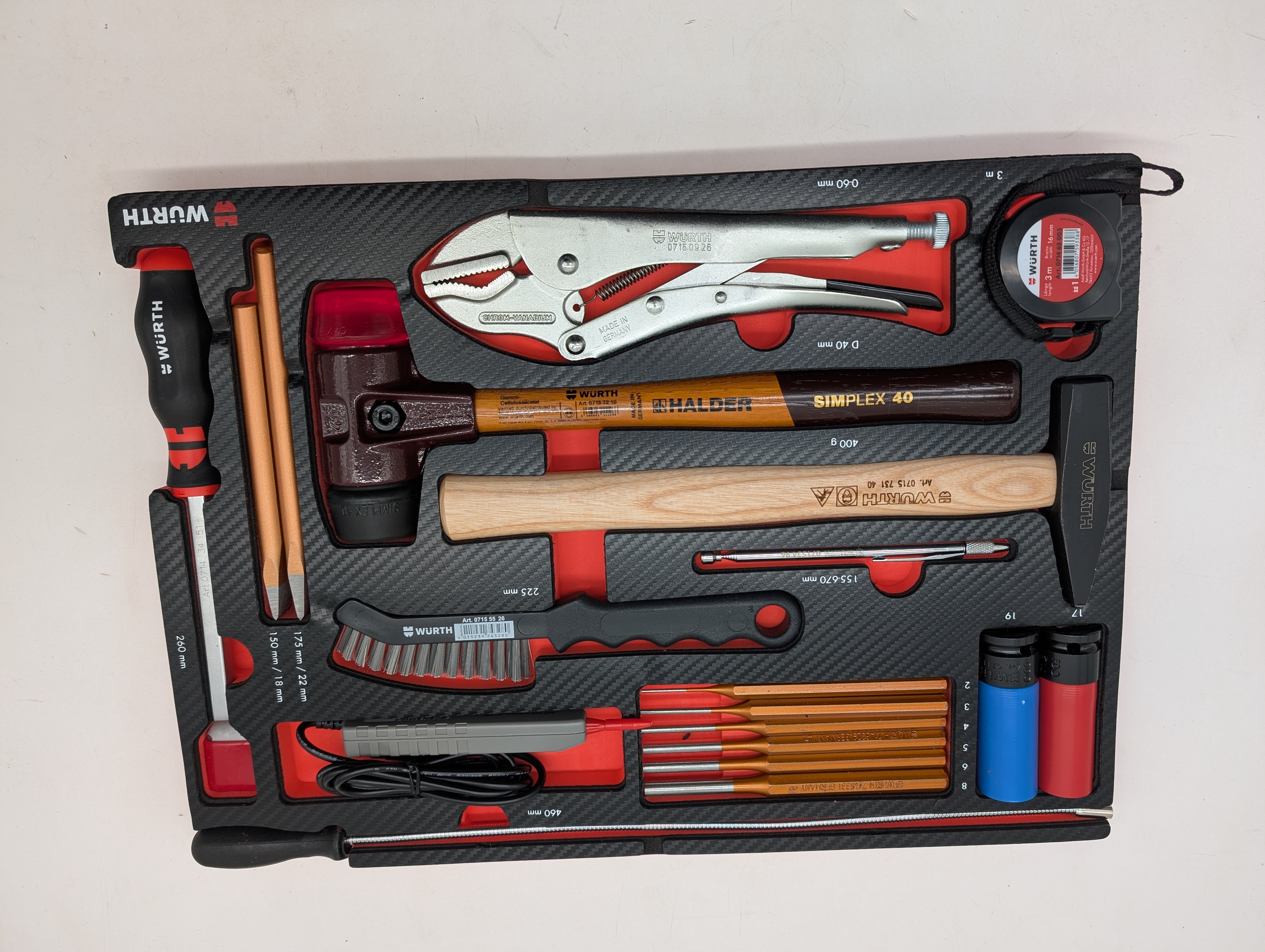Würth ORSY System Schlagwerkzeug Satz 19-teilig Einlage 8.4.1 0965905918