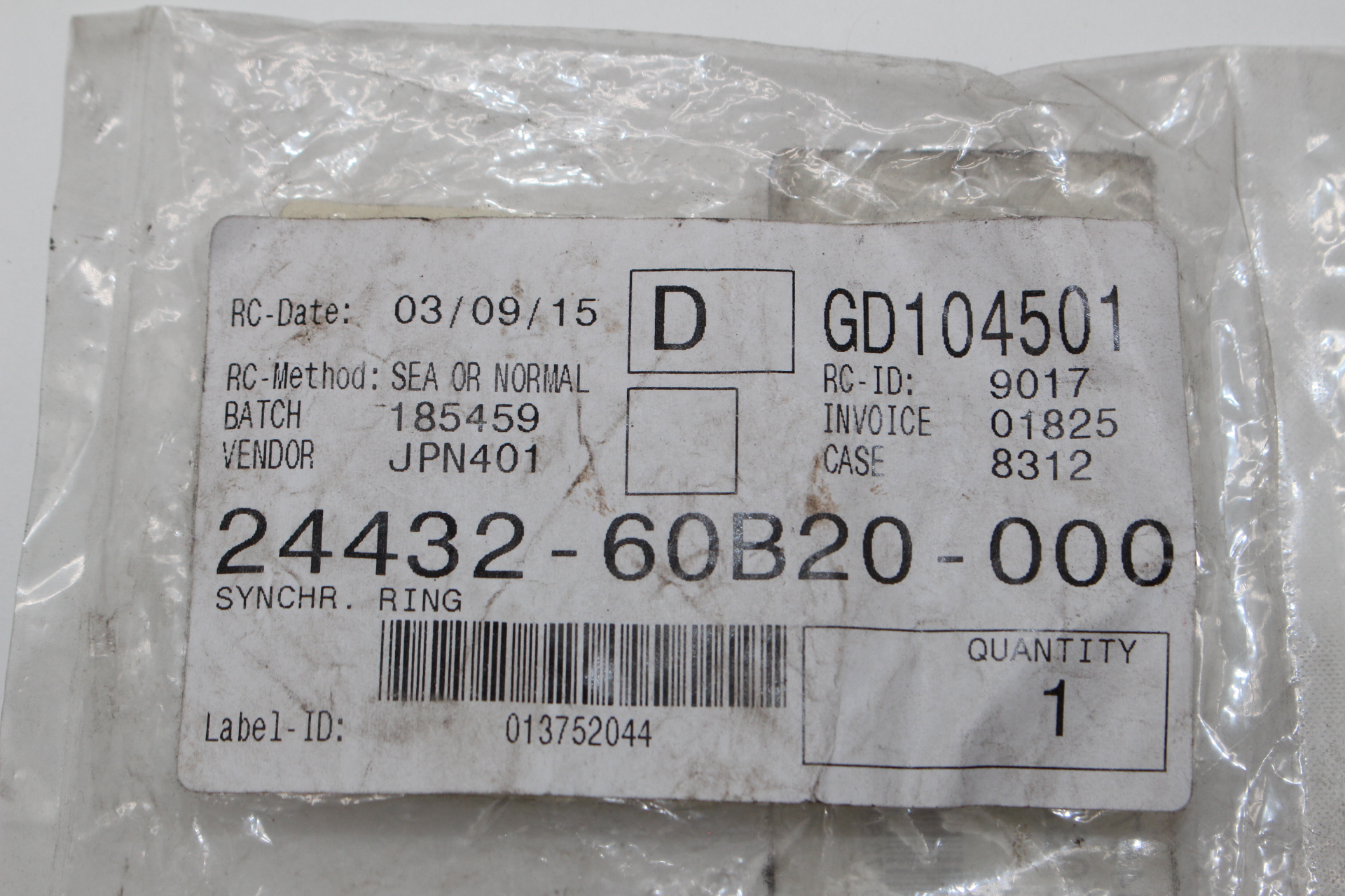 Suzuki Getriebesynchronisierung, 3./4. Gang Suzuki Baleno Ignis Jimny Swift 24432-60B20 NEU NOS NEW