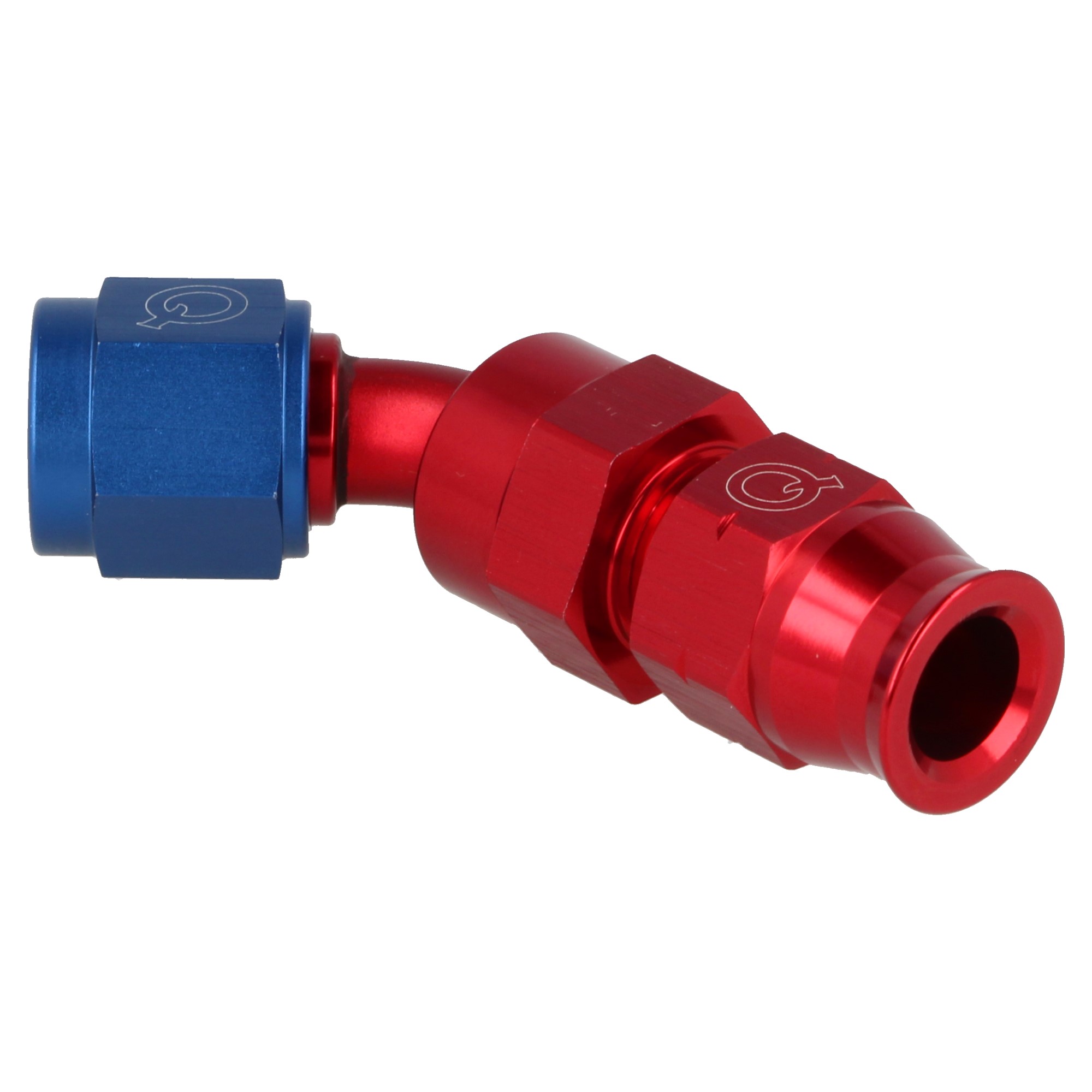 QSP Aluminium Rohr Adapter weiblich 45° AN6 Dash 6 - 9.5 mm