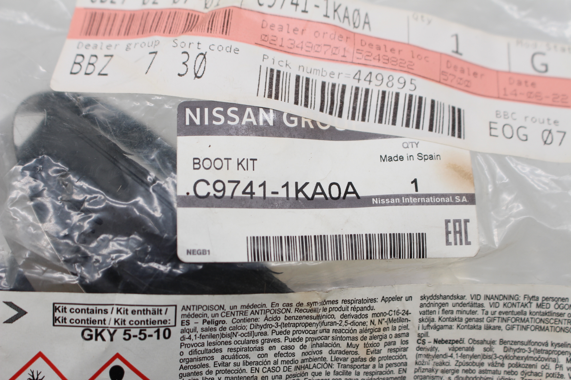NISSAN Faltenbalgsatz, Antriebswelle C9741-1KA0A für Nissan JUKE F15 QUASHQAI II