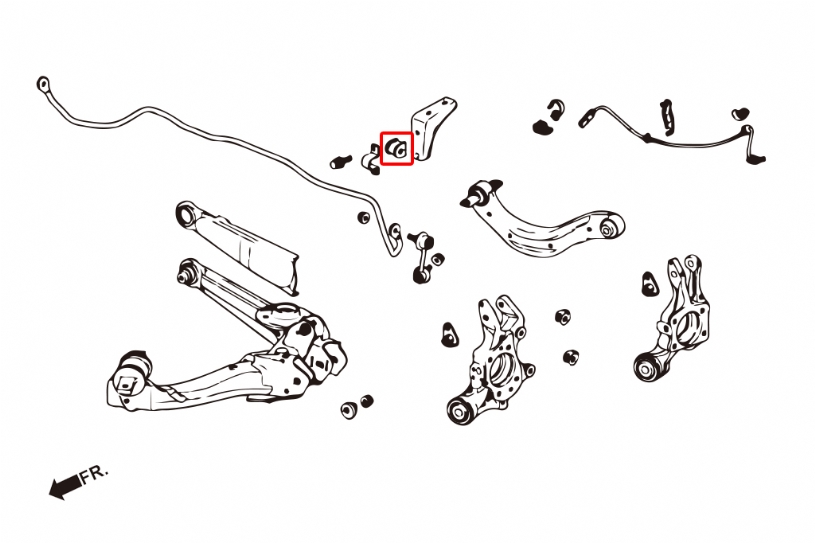 Hardrace Stabilisatorbuchse hinten für Honda Civic 8. FD, Civic 9. FG, FB