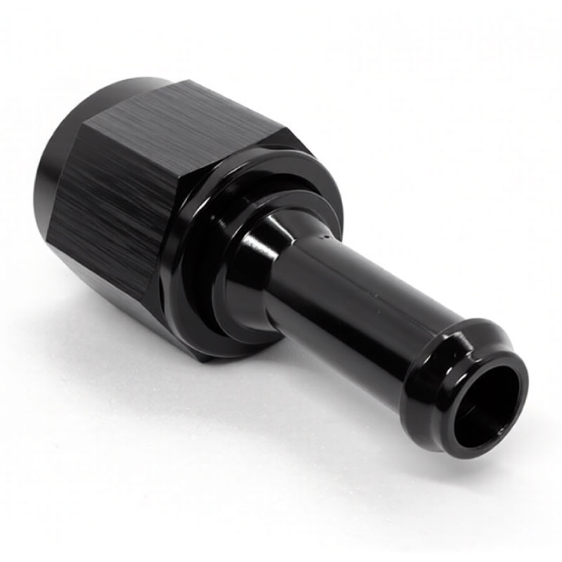 QSP Fitting gerade - AN06 weiblich zu Schlauch 8mm - schwarz