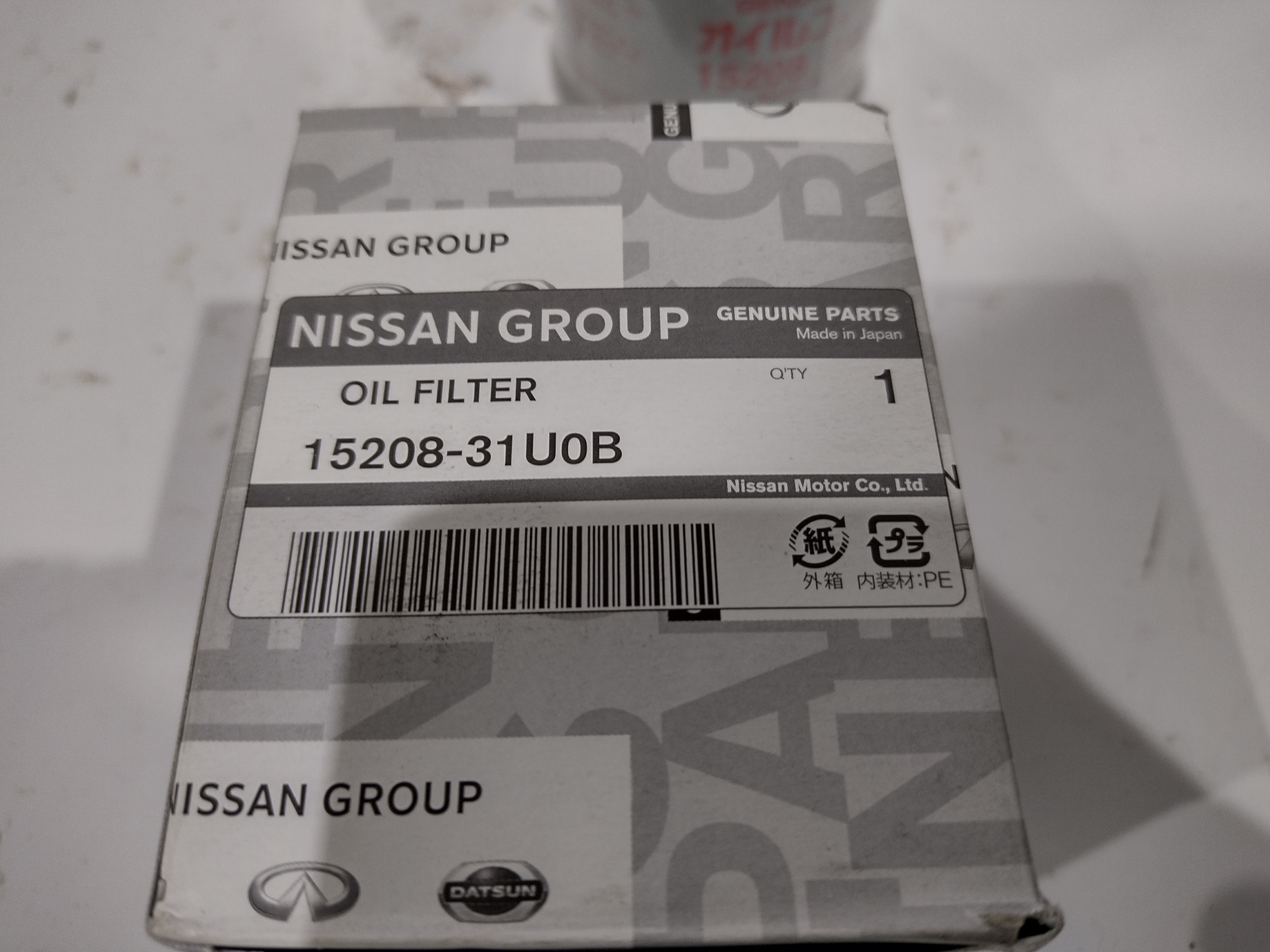 Original Ölfilter Nissan GT-R R35 3.8 - 1520831U0B 15208-31U0B Original Ölfilter Nissan GT-R R35 3.8 - 1520831U0B 15208-31U0B